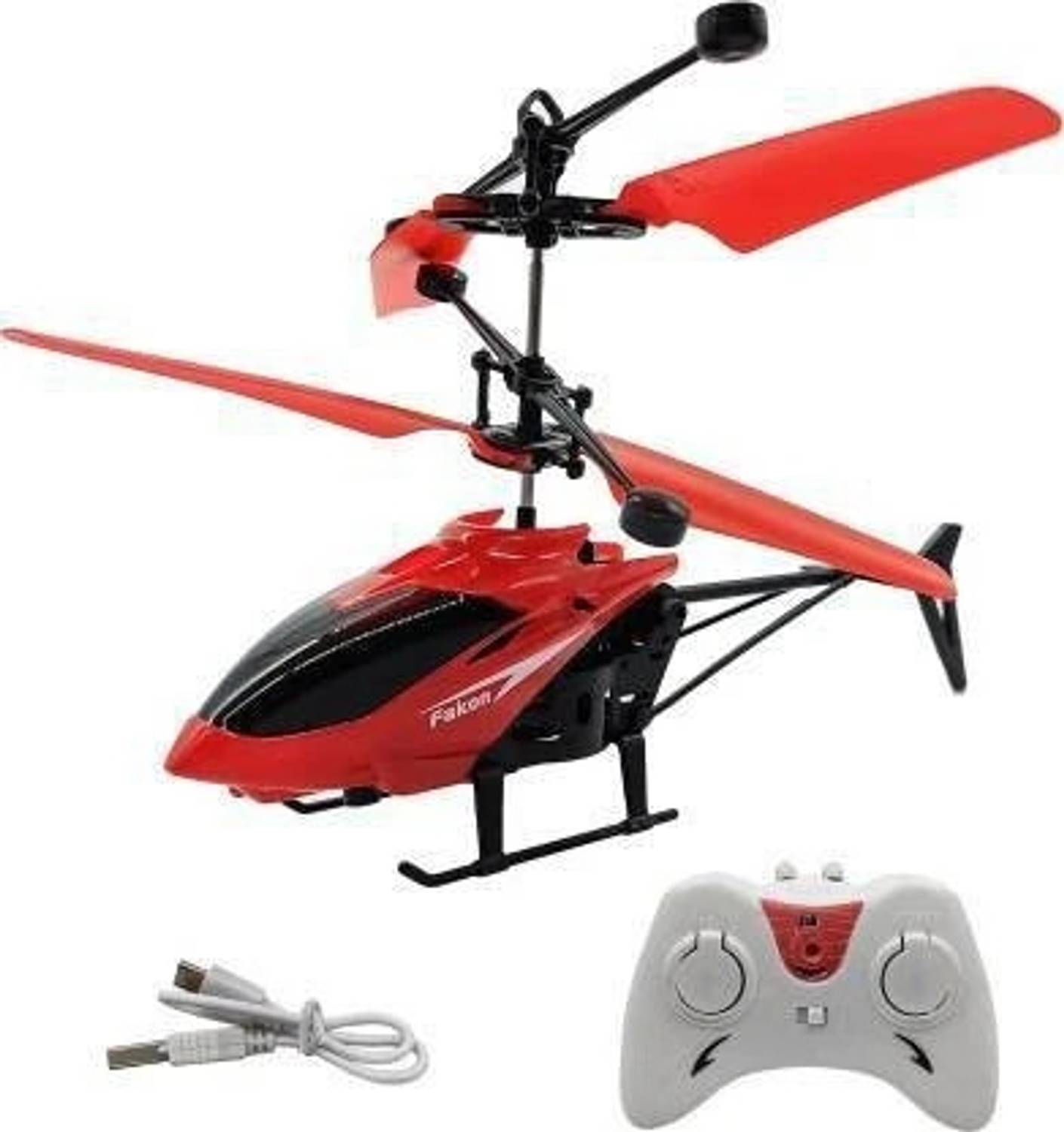 Augustcollection Kids Plastic Induction Type 2-in-1 Flying Helicopter with Remote44