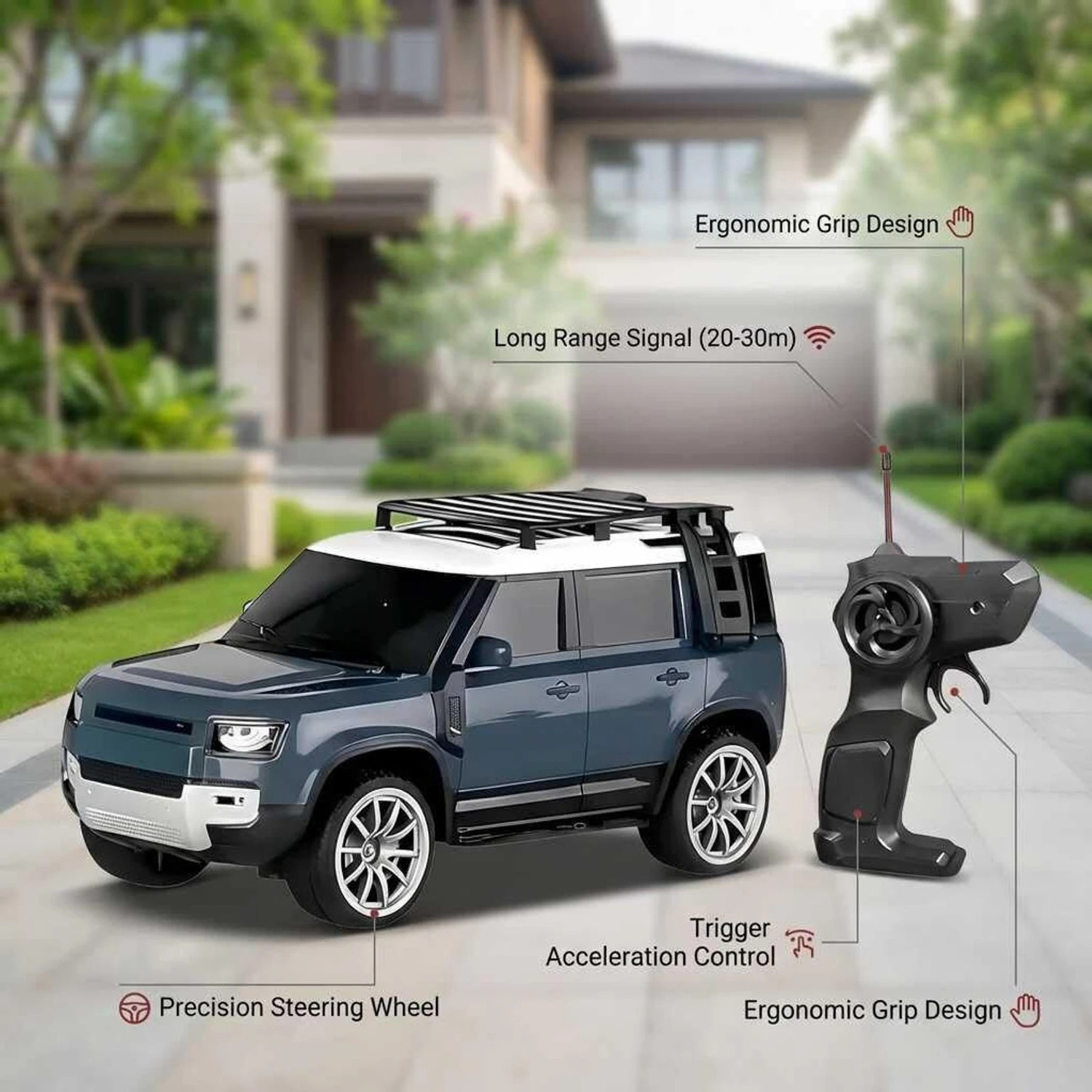 Image of Mini Magic Defender Remote Control Car with Extra Battery for Kids smoke effect