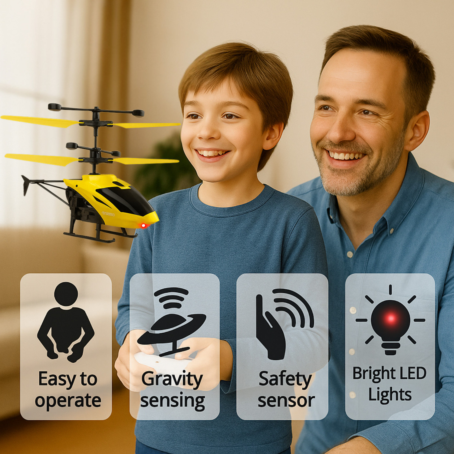 Image of Vezimon 4th Gen Gravity Sensor Helicopter with High Speed Motor and Remote Control