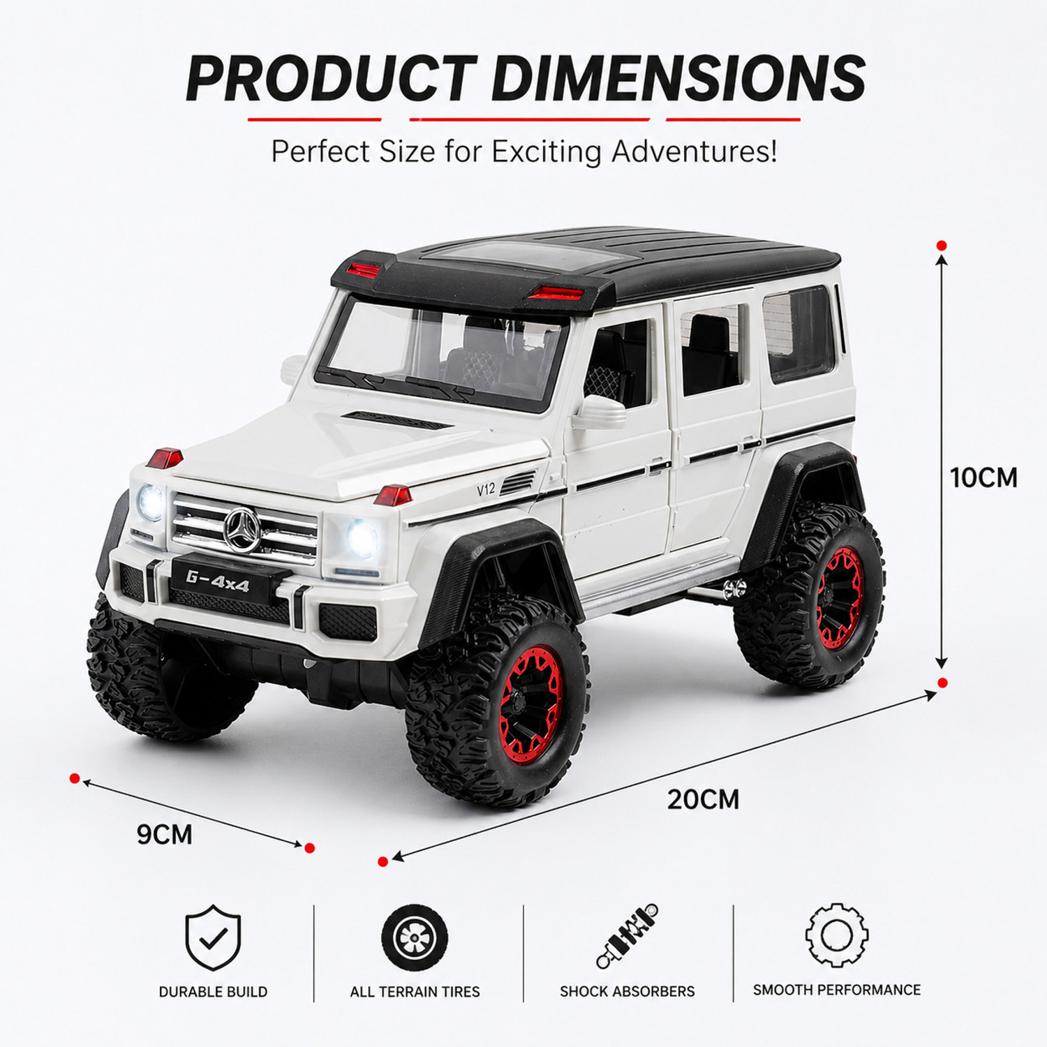 Image of ZECOMMERCE Kids Remote Control RC Car Off Road 4x4 with Rechargeable Battery