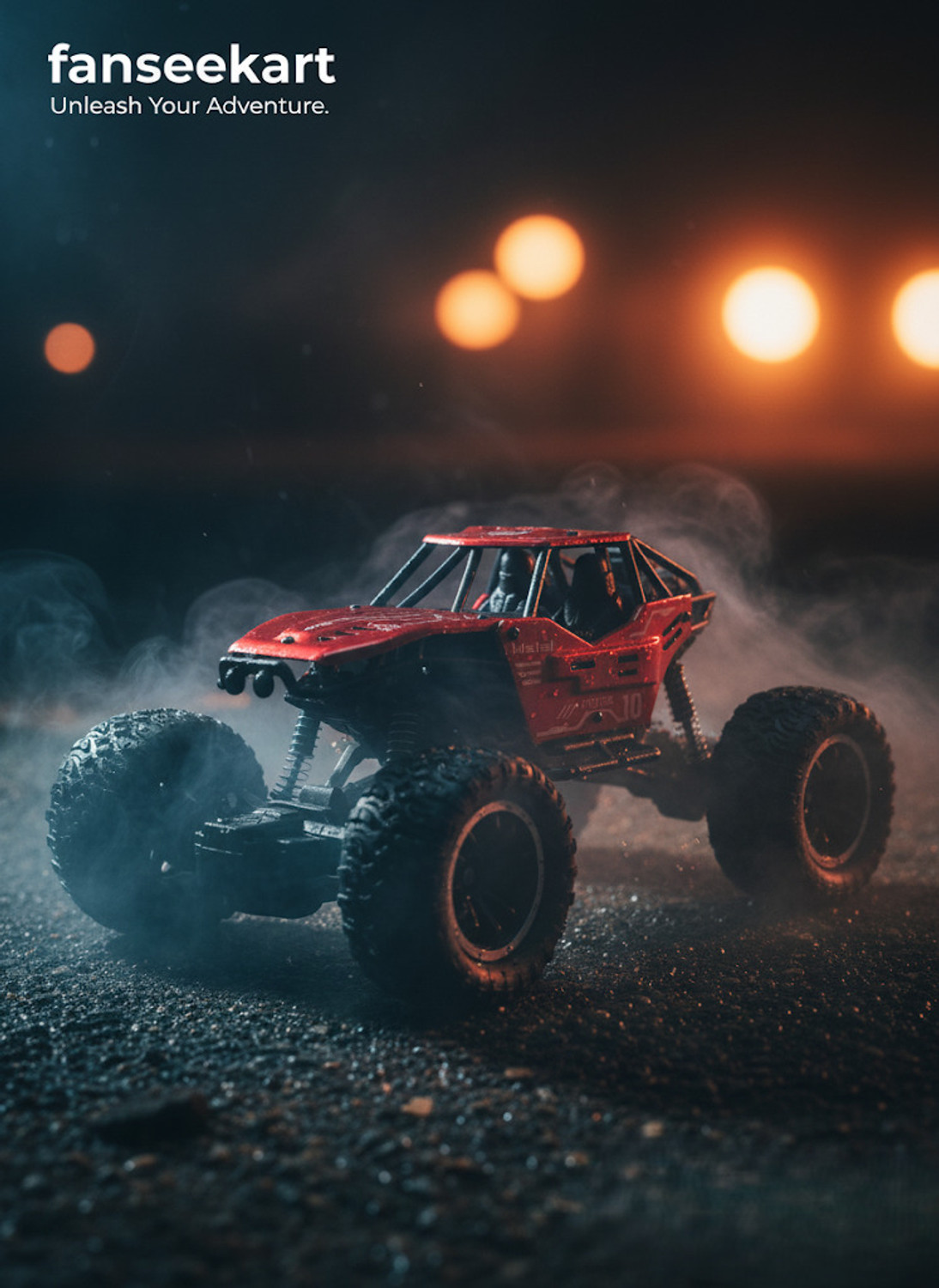 Image of Silversheen 4x4 Monster Truck For Kids | Mist Smoke Effect 2 Wd Rock Crawler Rc Car