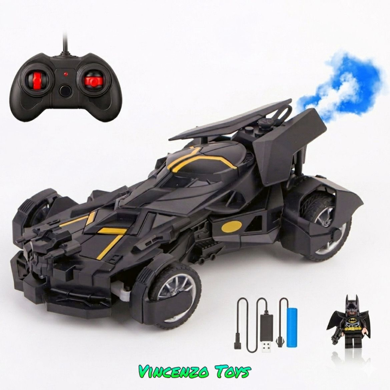 Image of Vincenzo Toys Remote Control Car for Kids With Mist Spray Action Flashing Lights Gift for kids