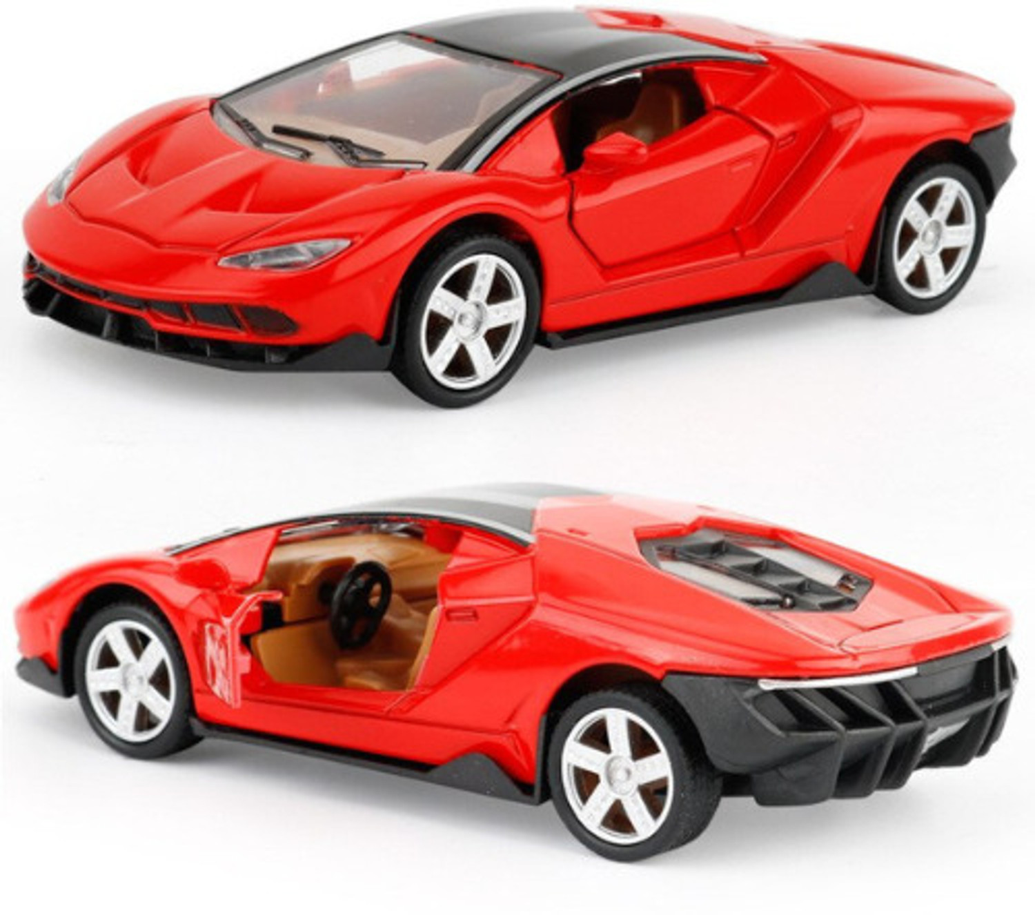 Image of Storex Premium Red Lamborghini Diecast Toy Car - Pullback Action