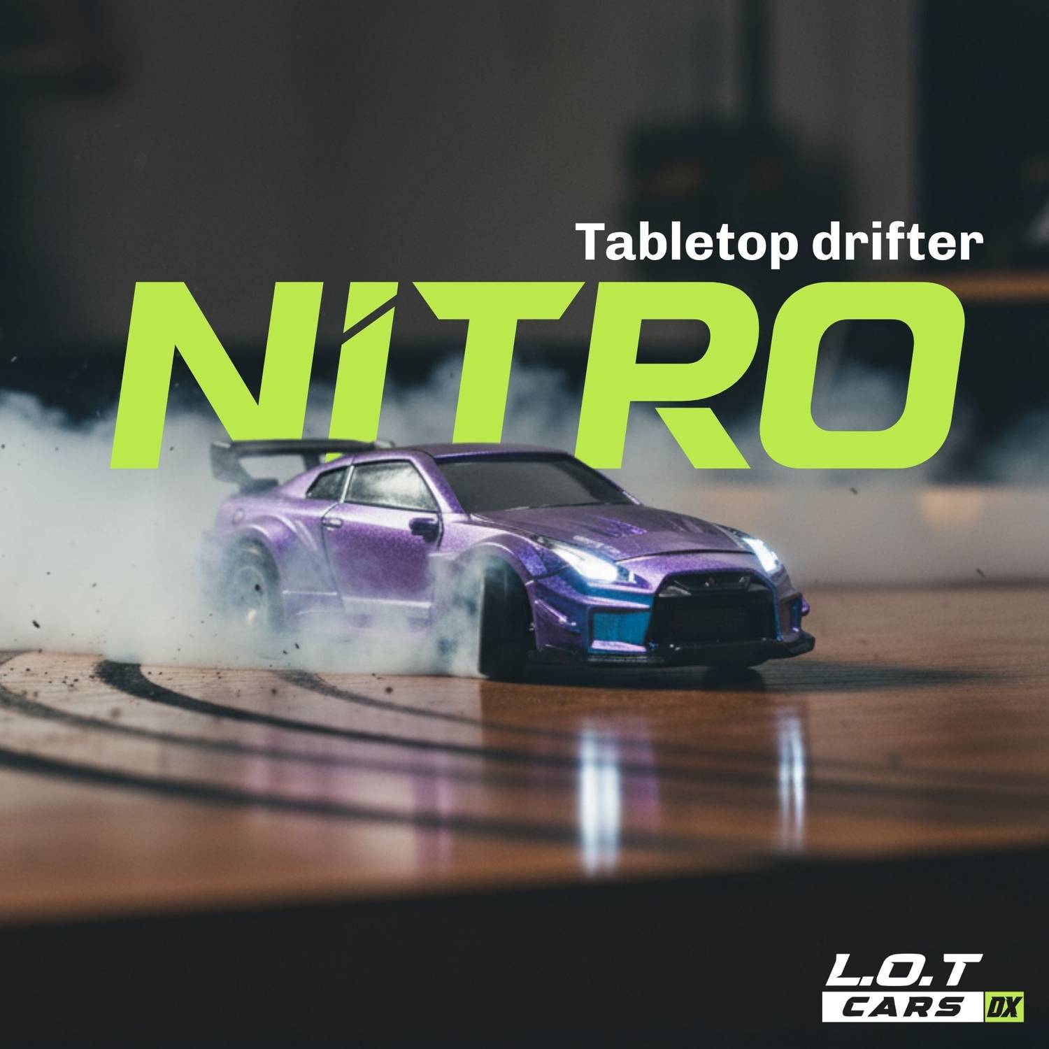 L.O.T Nitro Mini RC Drift Car, 1:64 Scale - Image 2