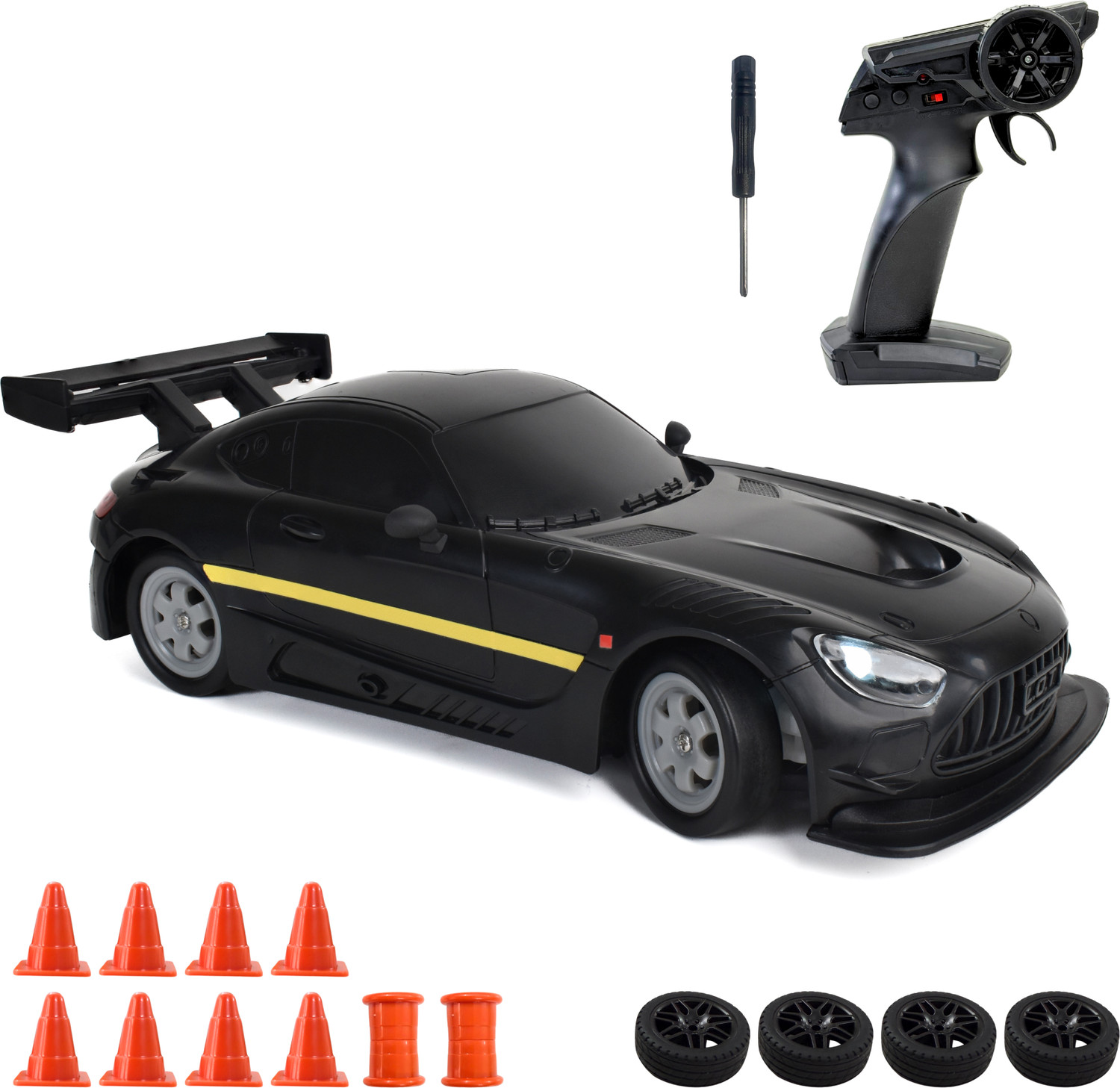 Image of L.O.T CARS Shadow Remote Control Drifting Car, 4 wheel Drive, Multi-Mode LED Lights