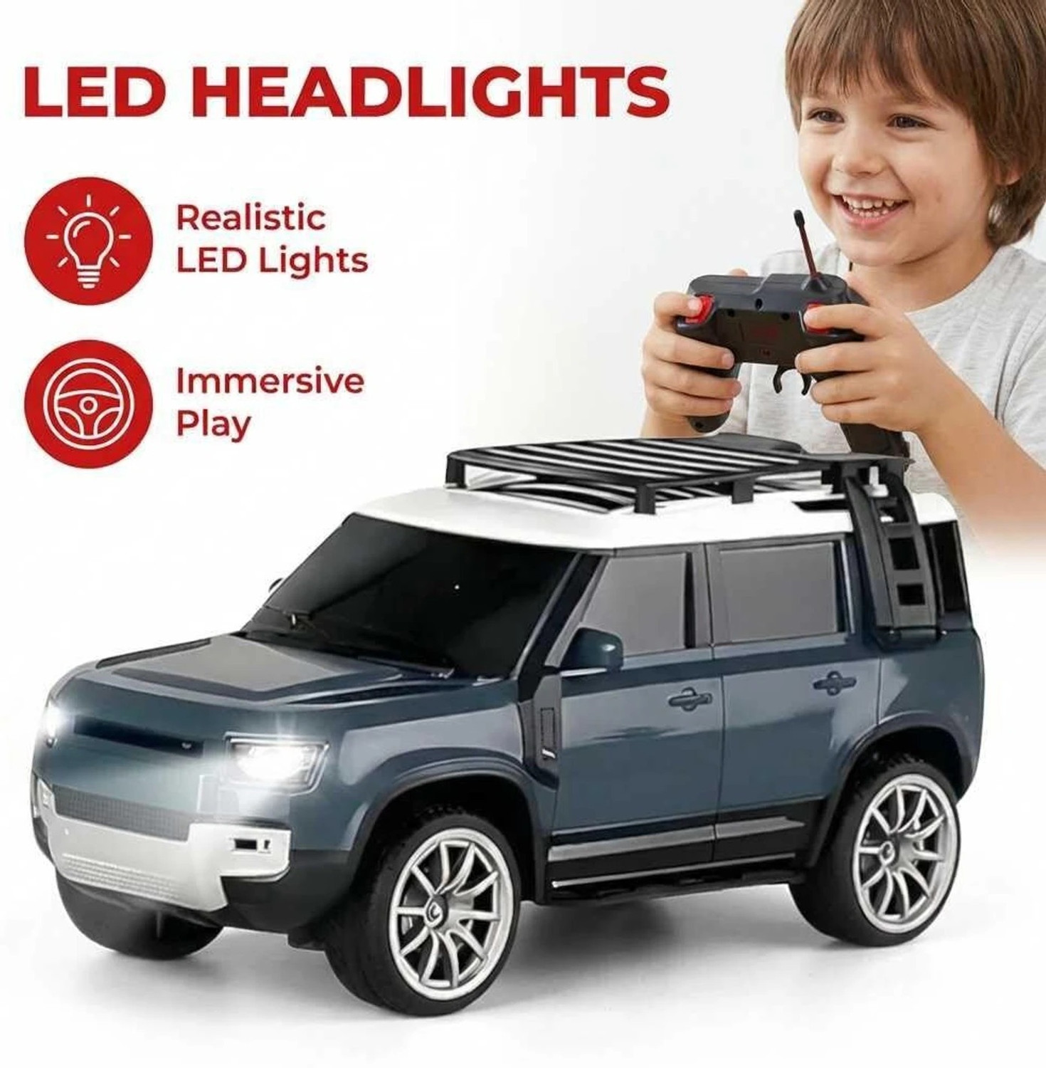 Image of Mini Magic Defender Remote Control Car with Extra Battery for Kids smoke effect