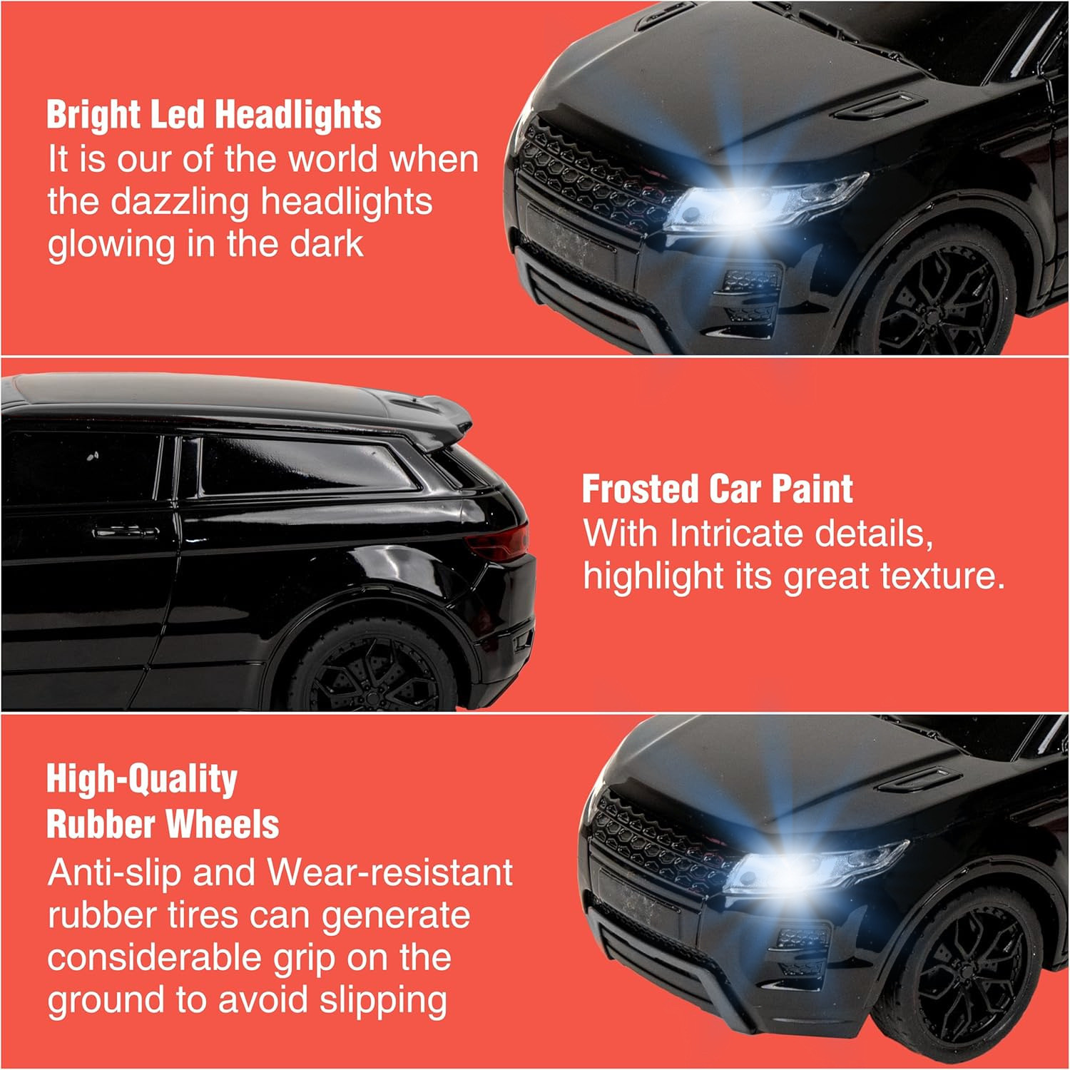 Image of KAVANA Thar Car Remote Control 3D with LED Lights, Chargeable 23