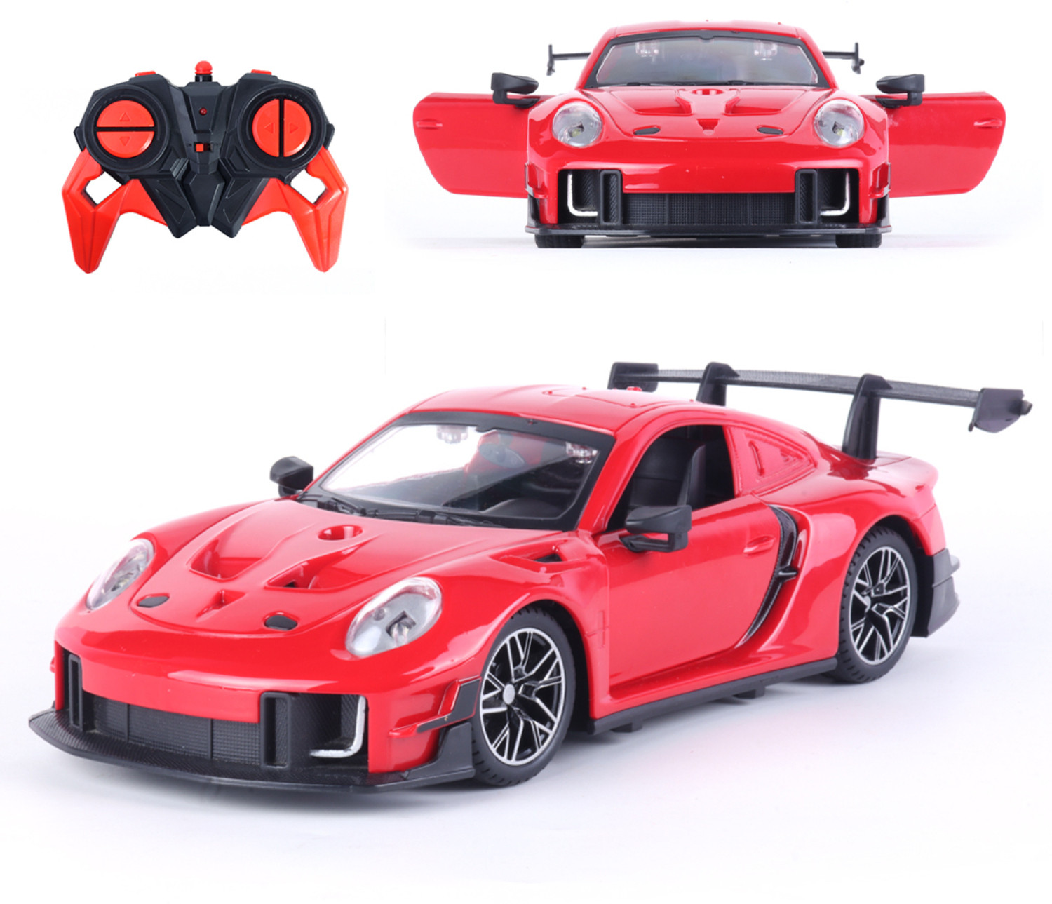Image of frendo Door Opening Rechargeable RC Car 2.4G Remote (100+ ft) Por Red