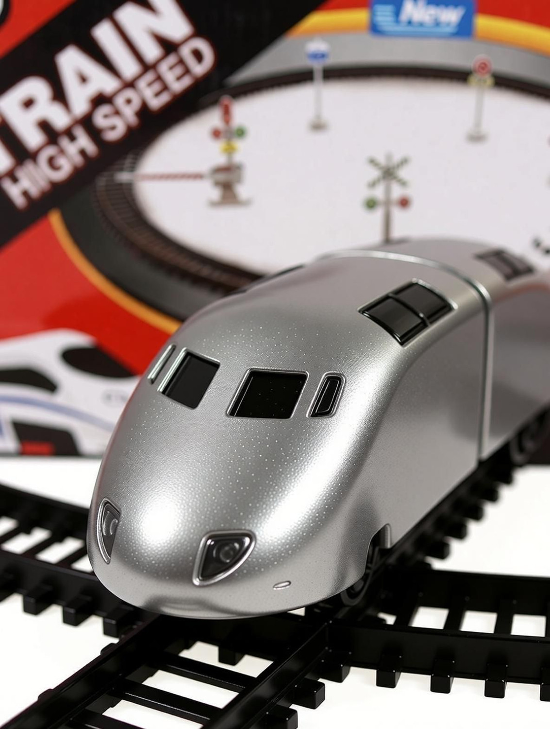 Image of touby toys High Speed Bullet Train with Tracks | Model Electric Toy Train Set for Kids