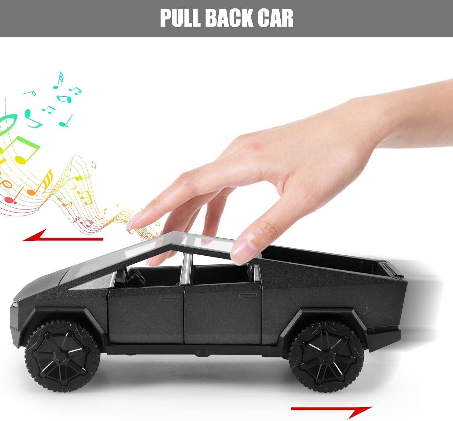ZUNBELLA Tesla cyber truck 1:36 Scale Alloy Car with Light & Sound