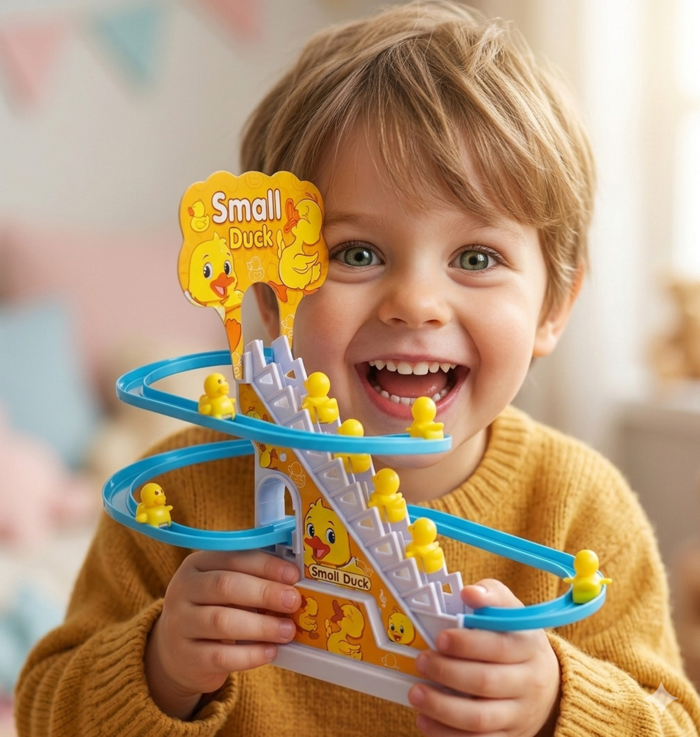 Image of Vicorp Small Duck Slide Set | Automatic Climber Track with Music & Lights | Baby Toy
