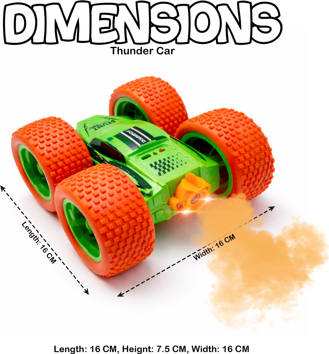 Image of SMART BOY Thunder Rock RC Stunt Car 4WD 360Flip Off Road Remote Control Monster Truck Toy