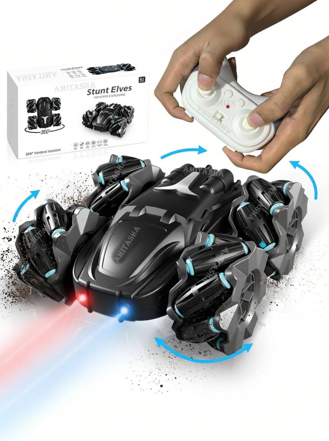 PAPASpace 4x4 Double-Sided RC Car with LED Lights - Image 3