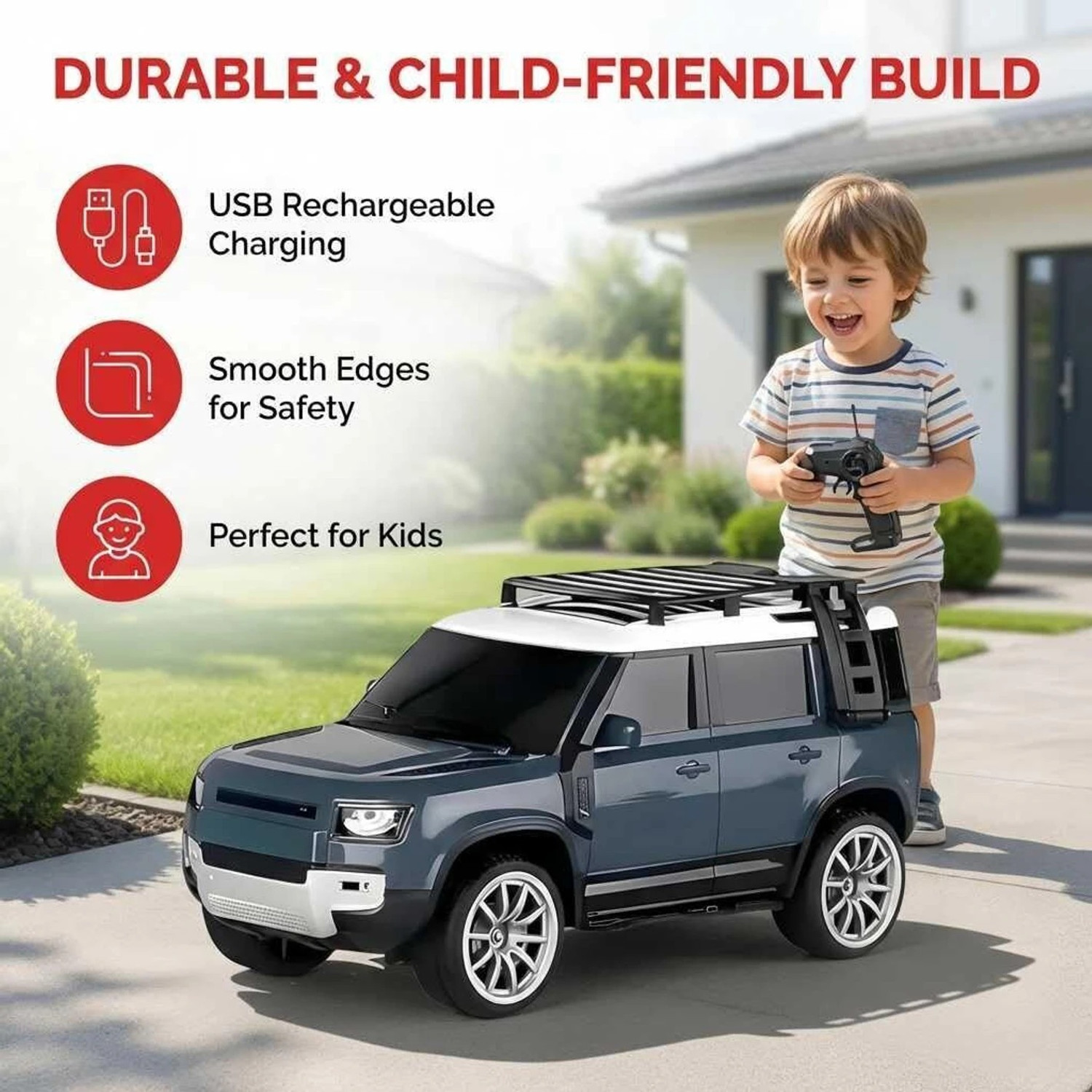 Image of Mini Magic Defender Remote Control Car with Extra Battery for Kids smoke effect