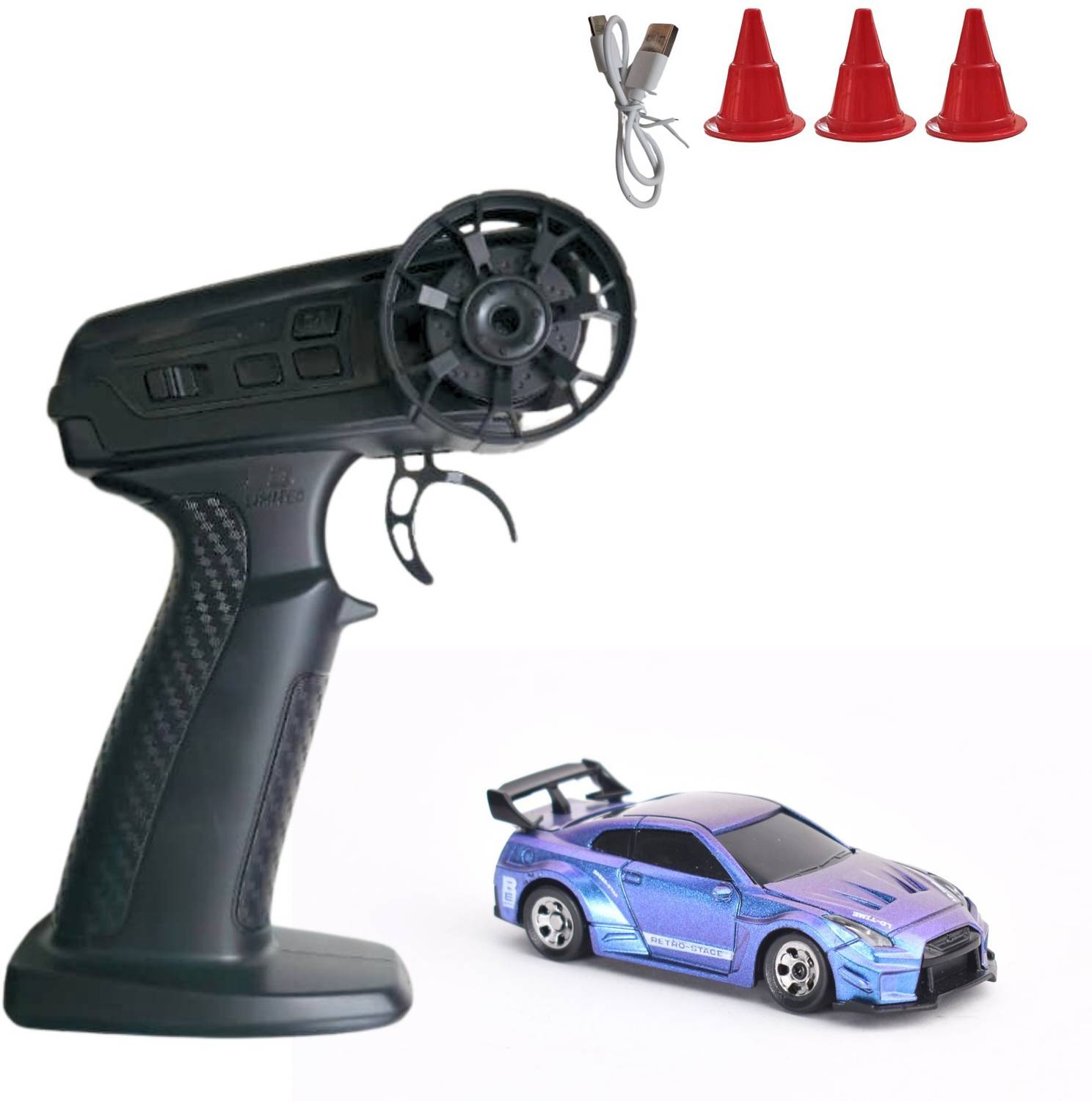 L.O.T Nitro Mini RC Drift Car, 1:64 Scale - Image 1