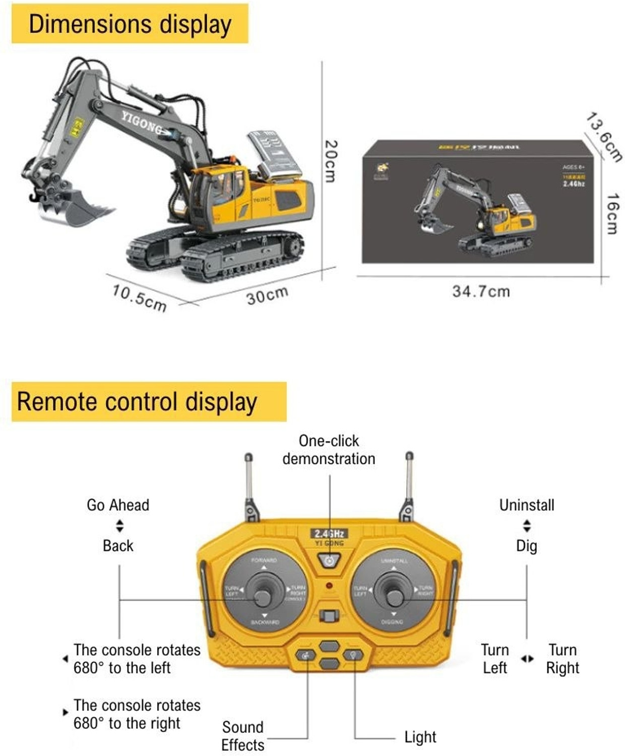 Image of miza Remote RC excavator
