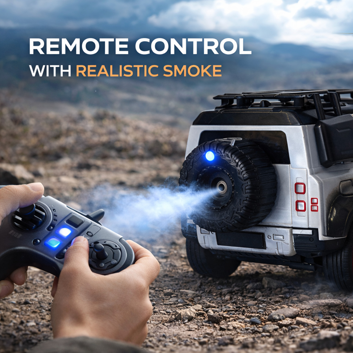 Image of joymax RC Defender Off Road Rechargeable Remote Control Car for Kids |LED Light, Sound
