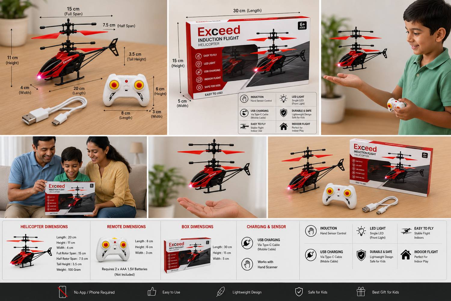 Paras Nath Enterprises Rechargeable RC Helicopter Red - Image 5