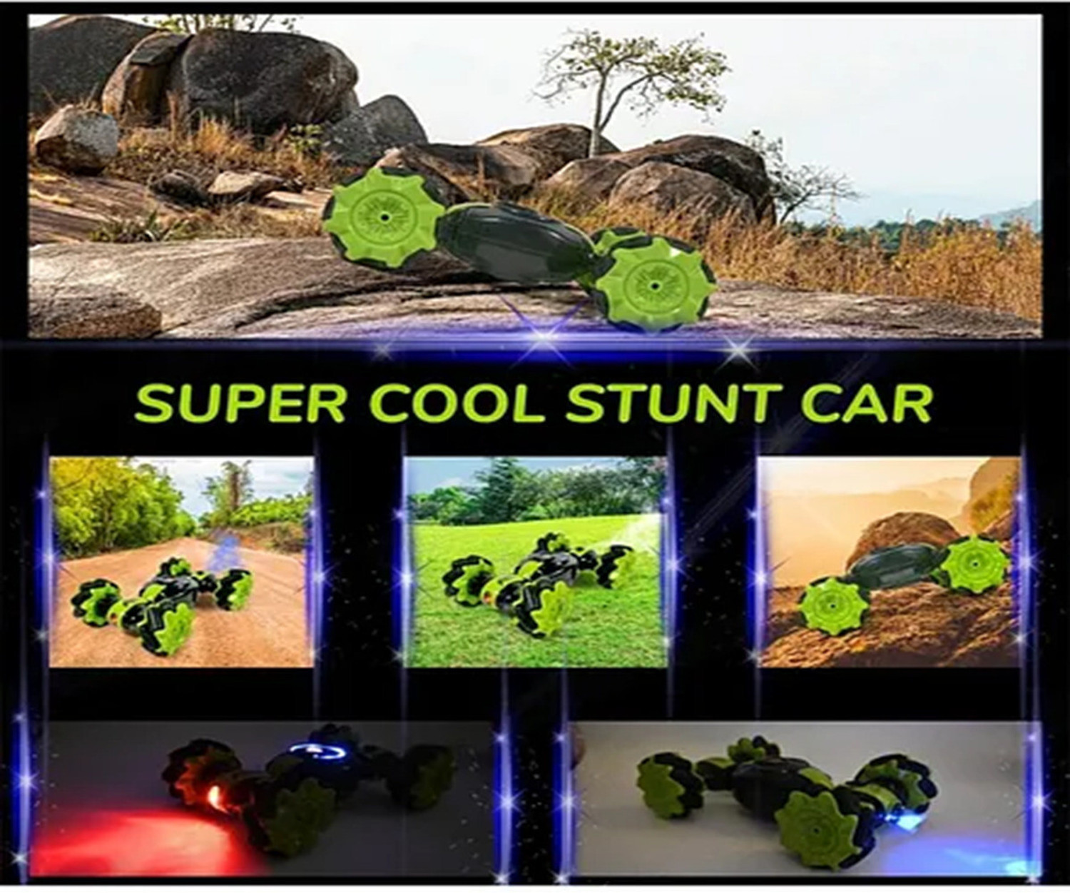 Image of JOYWHIZ Smoke Twist Car With Double Remote Control | Gesture Twist Stunt Car | Dance Car