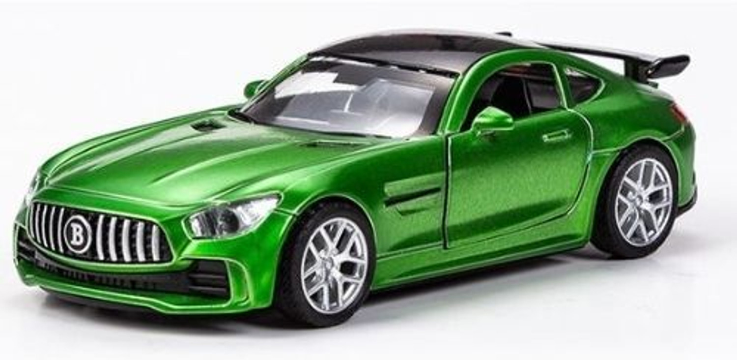 Image of RAMSHREE Premium 1:32 Green Metal Die-Cast Racing Car Toy with Openable Doors