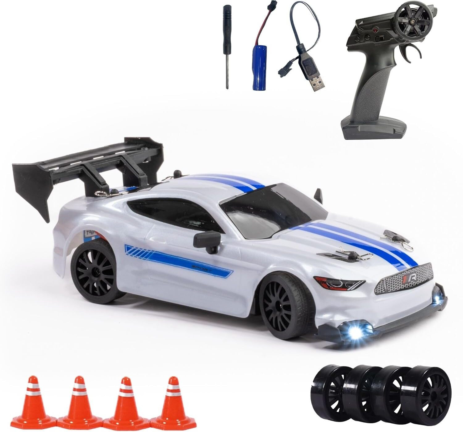 Image of Adhira Toys Rc Drifting Car, Rc Car 4x4, Drift Car Remote Control 20Kmph, 2.4Ghz