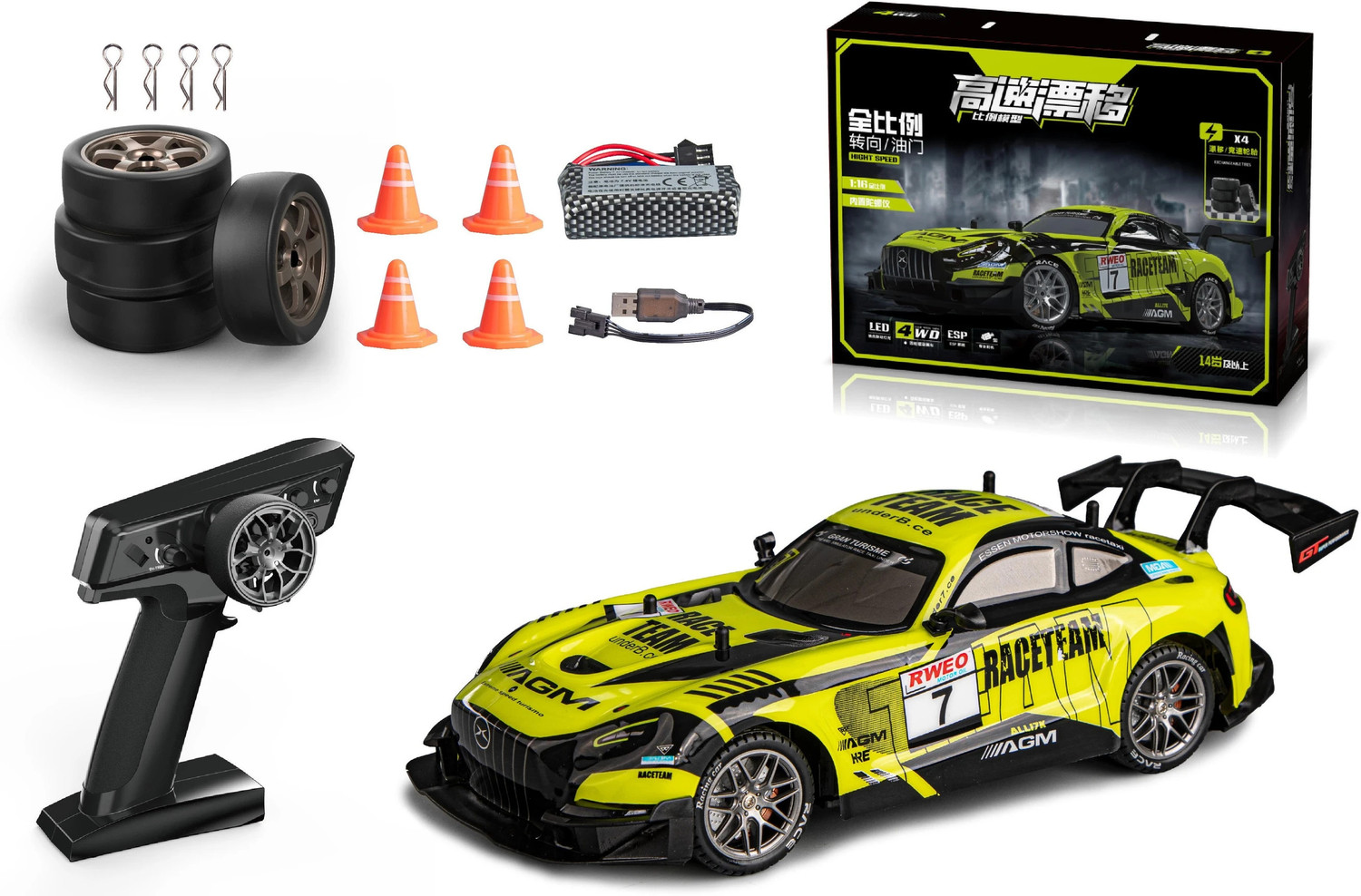Image of Acqua Scape RC Drift Car for adults High Speed 4X4 Remote control car for Kids with tyers