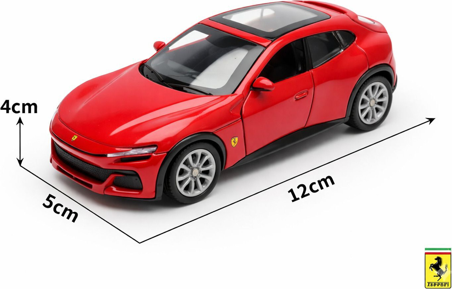 Image of Brightway toys 1:36 Scale Ferrari Toy Car Die-cast Metal Pullback with Light & Sound