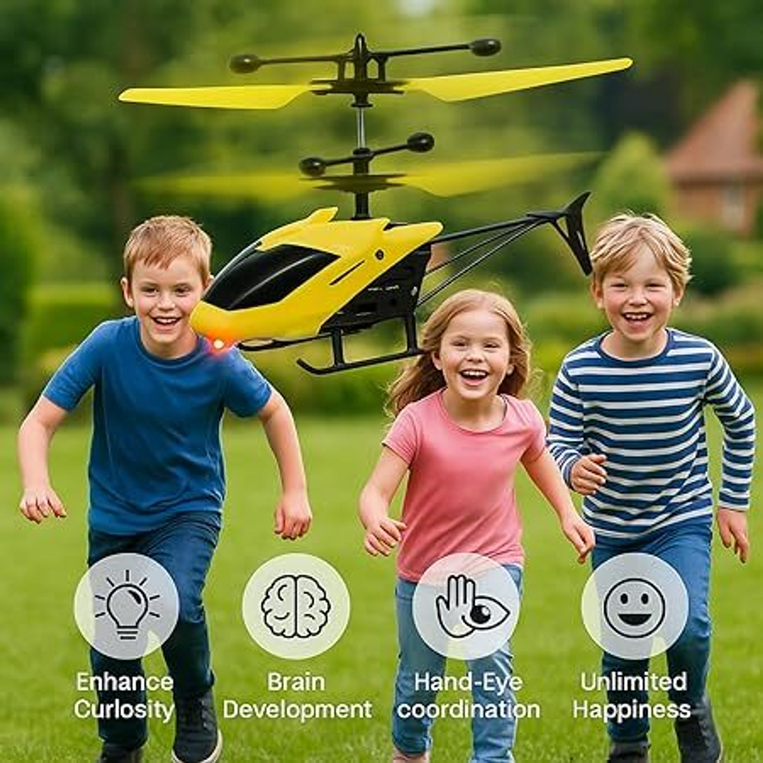 Image of RIVIN Flying Remote Control RC Induction Type 2-in-1 Indoor Outdoor Helicopter