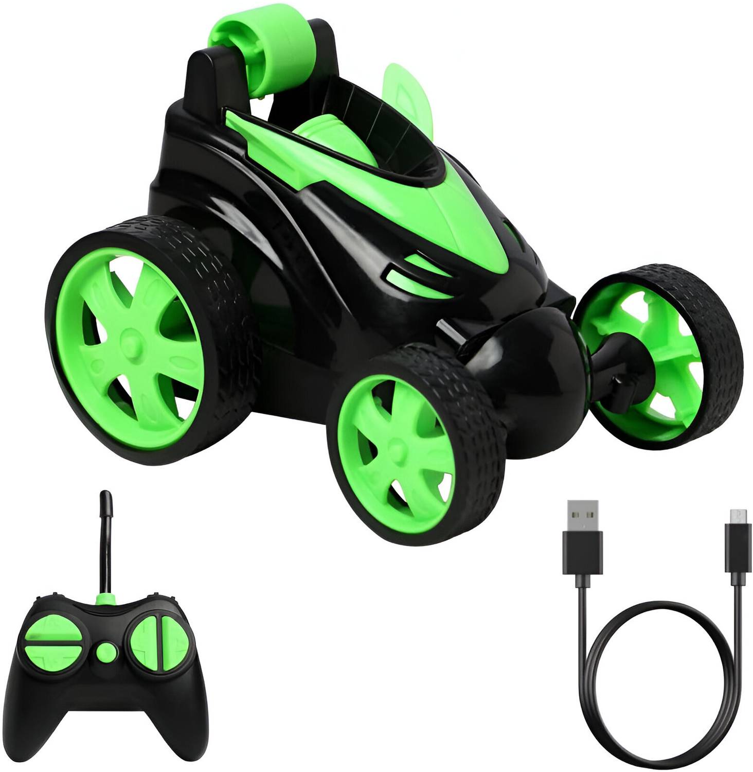ABYZ STUNT CAR RECHARGEABLE GREEN