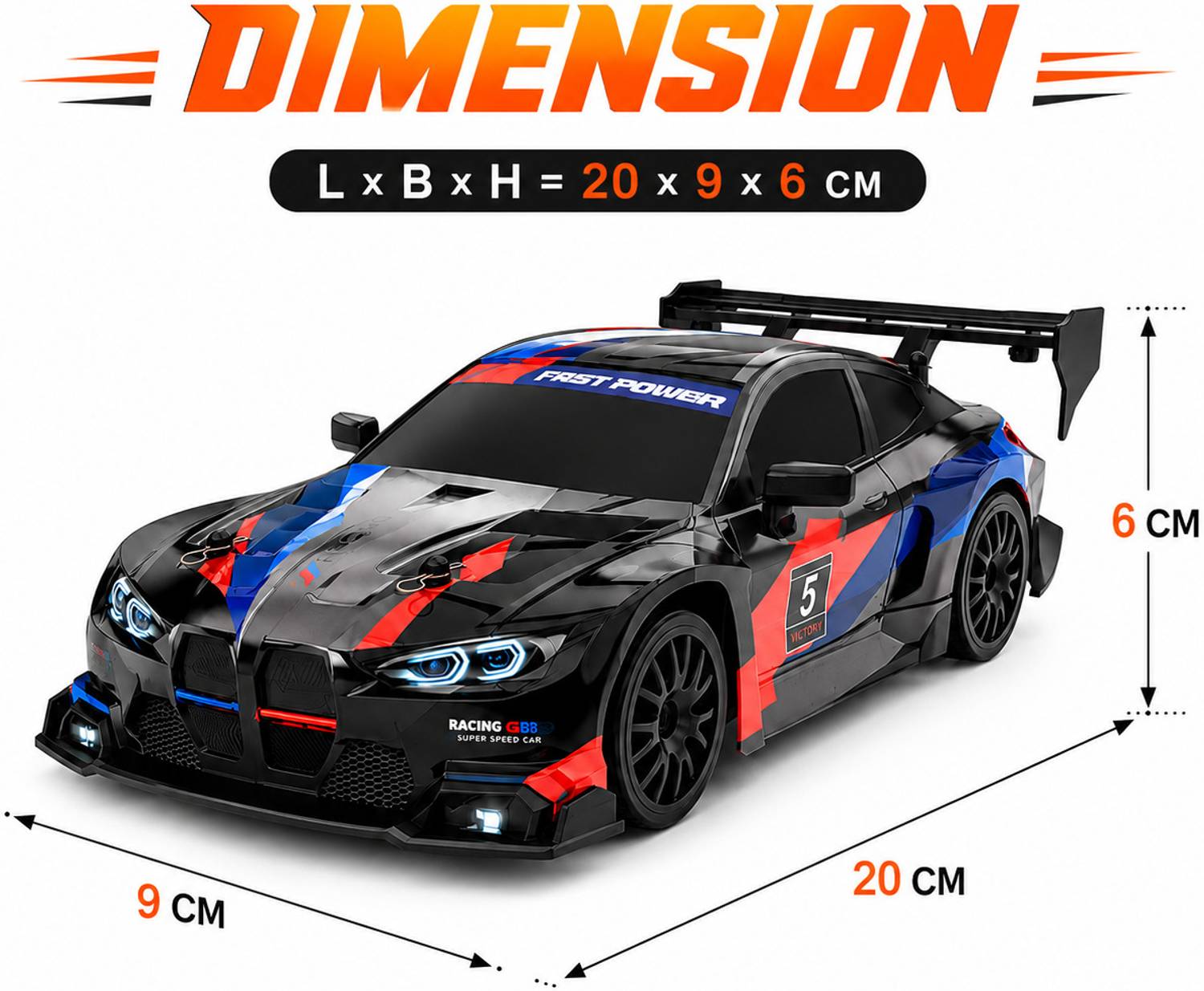 MEMOBEES 1:24 Scale High Speed RC Drift Racing Car - Image 2