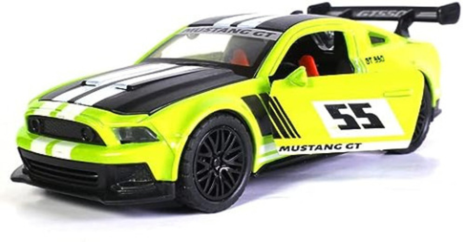 Image of Storex Premium Die Cast Metal Mustang GT Sports Car - Realistic Push Back Doors