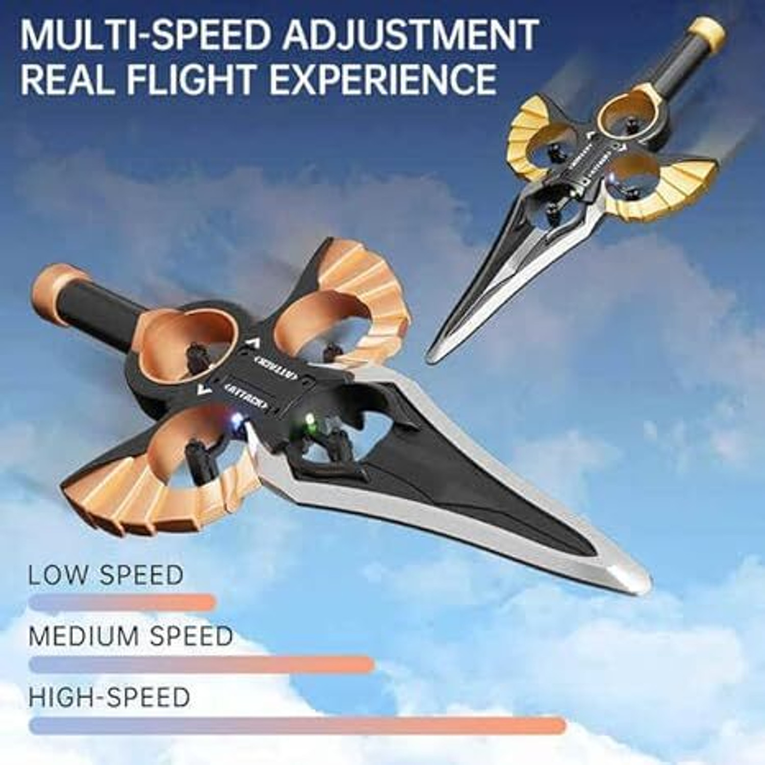 Image of AI Toys RC Flying Sword Air Plane With Remote Control
