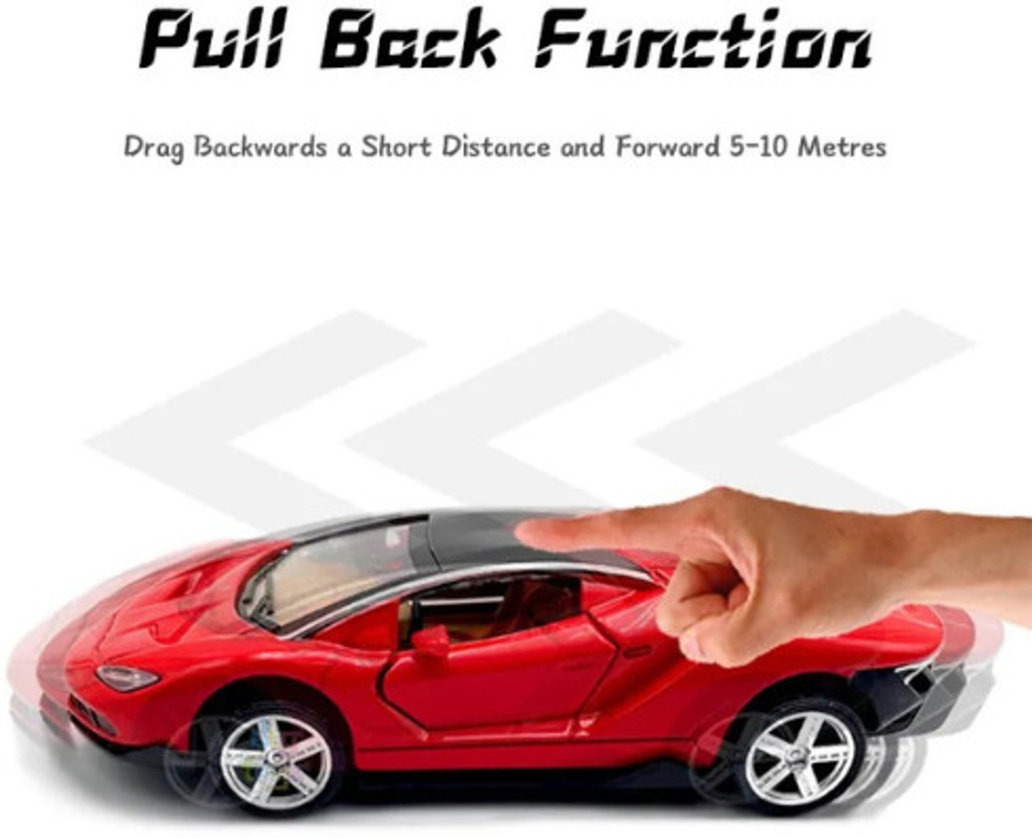 Image of Storex Premium Red Lamborghini Diecast Toy Car - Pullback Action