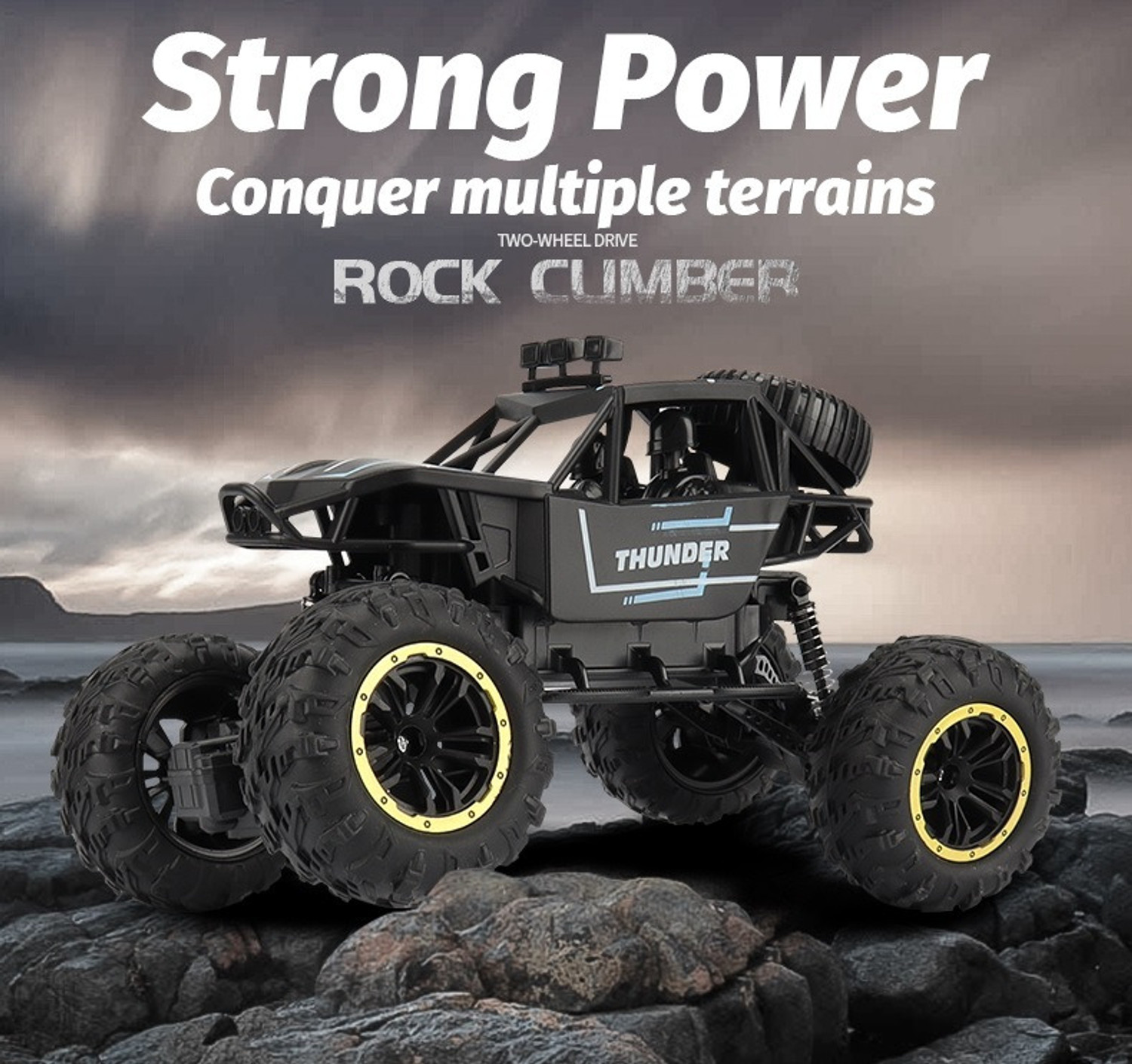 Image of Khilaunewala Rechargeable Off-Road Rock Crawler Monster Truck with Mist Smoke