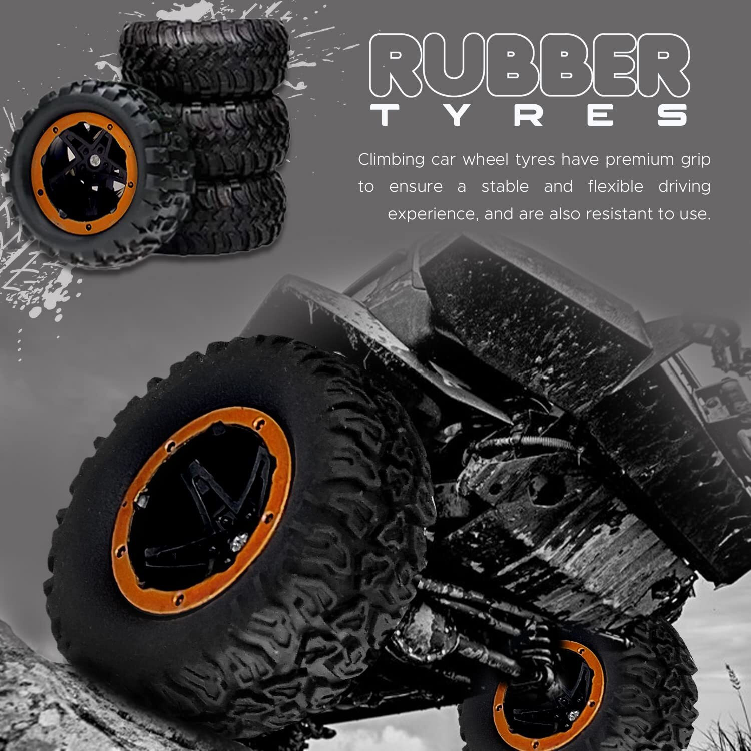 Image of Khilaunewala Rechargeable Off-Road Rock Crawler Monster Truck with Mist Smoke