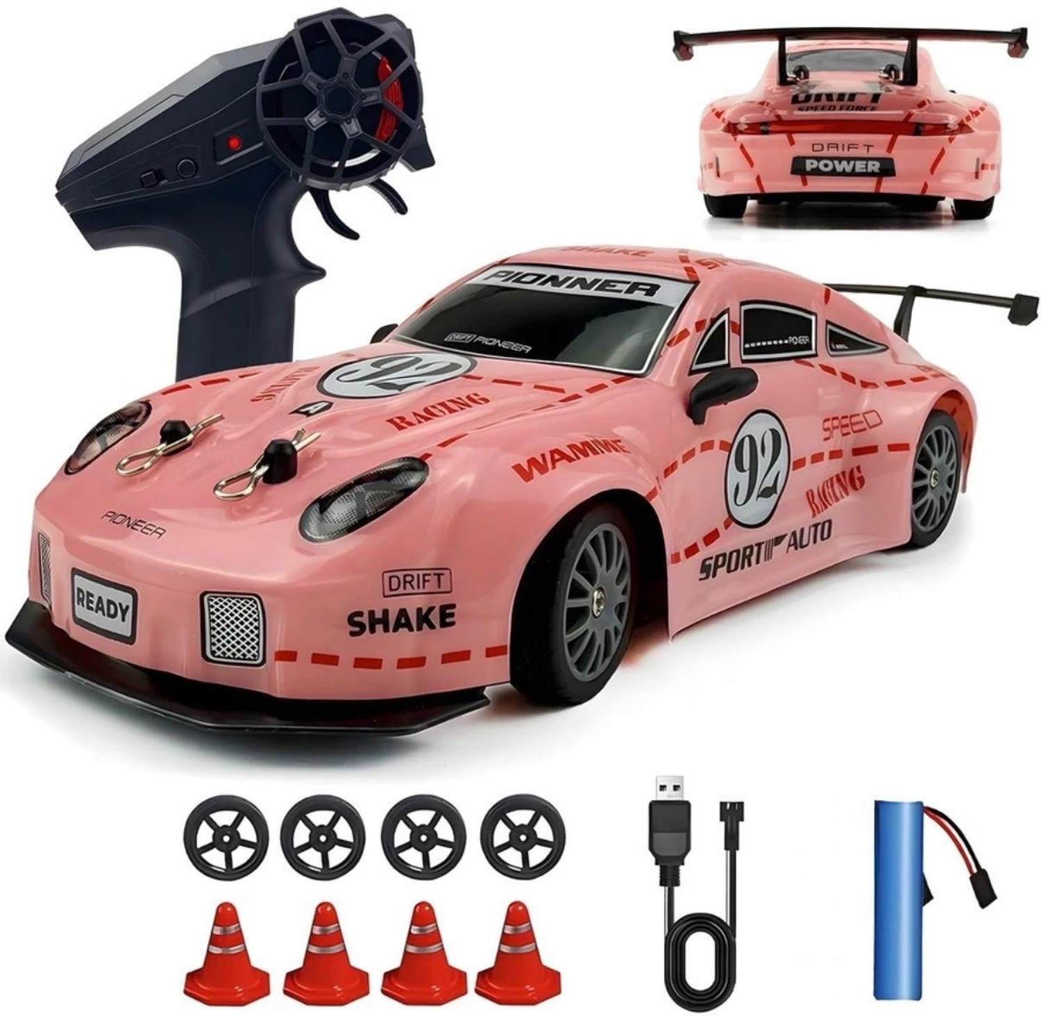 Image of J K INTERNATIONAL RC Drift 1:24 Scale 4WD 2.4GHz High Speed Remote Control Racing Car Rechargeable