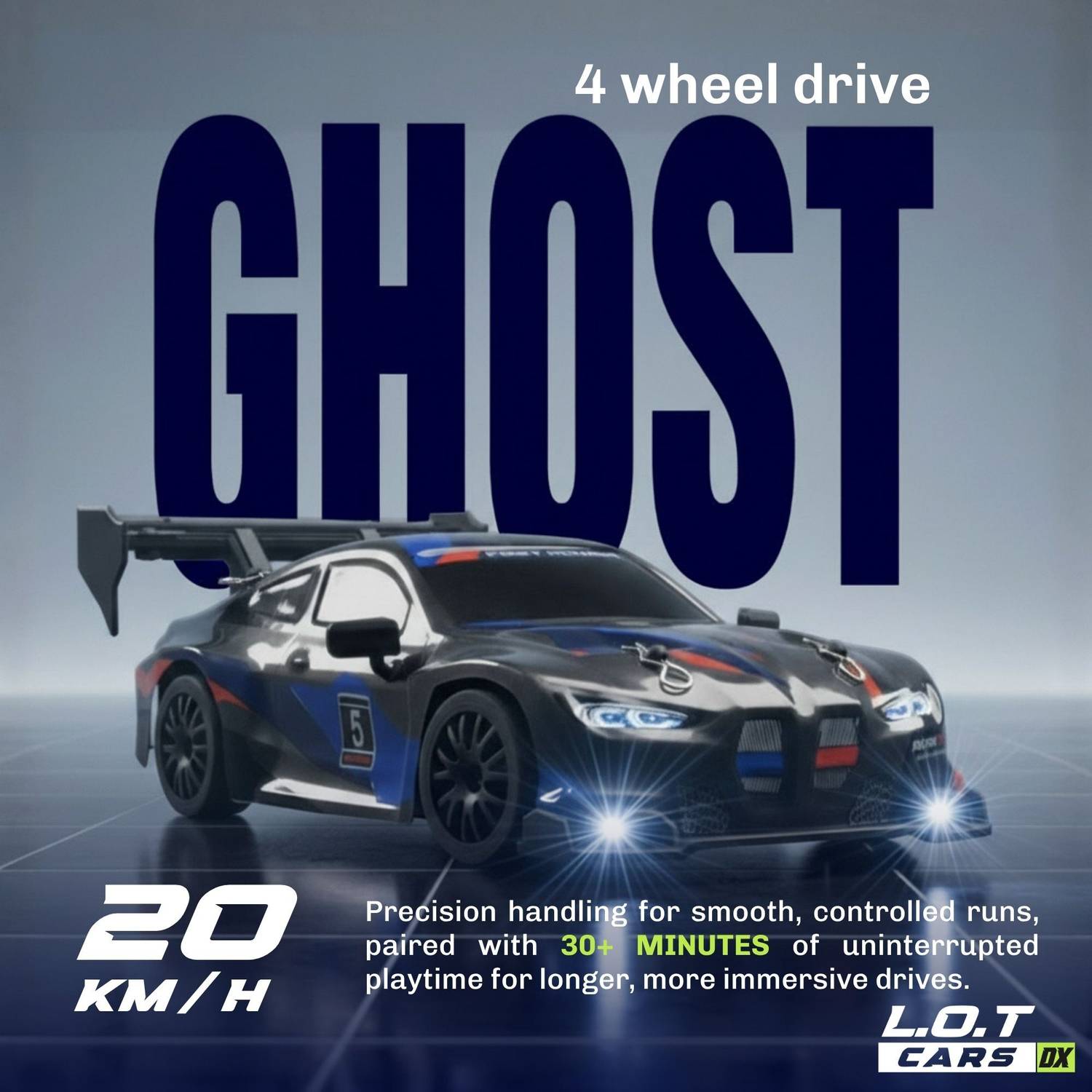 L.O.T Ghost 20Kmph 2.4Ghz RC Drifting Car 4x4 - Image 2