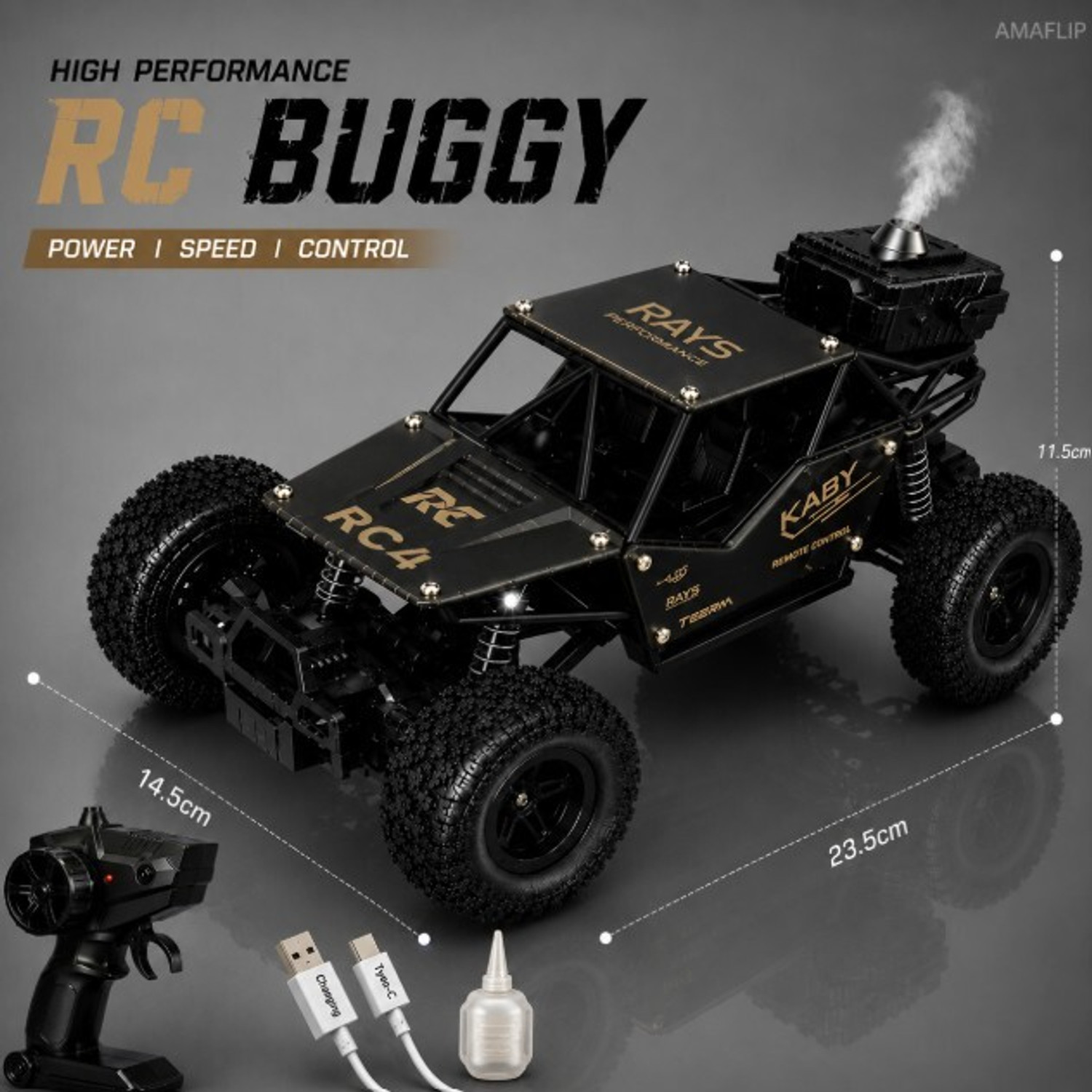 Image of NIYAMAT Remote Control and 4 WD 1:14 Monster Truck Toy Kids(Color AS PER Stock)