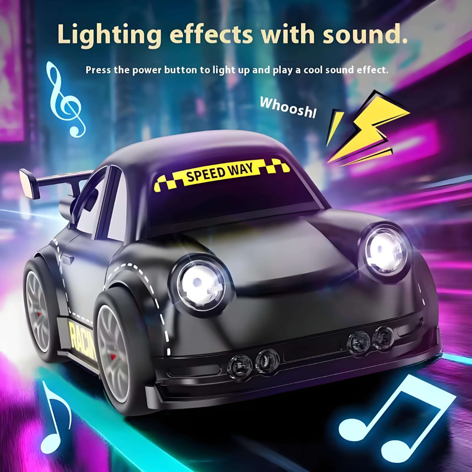 Image of yuvika RC Drift Smart Sensor 4WD Drift Car for adults with Led Lights & Music for kids