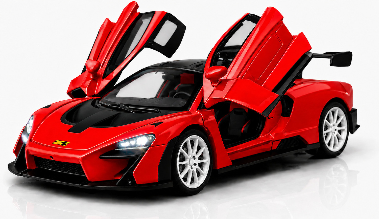Image of crezor toys McLaren Senna 1:36 Scale Die Cast Metal Pullback Toy Car with Light & Sound