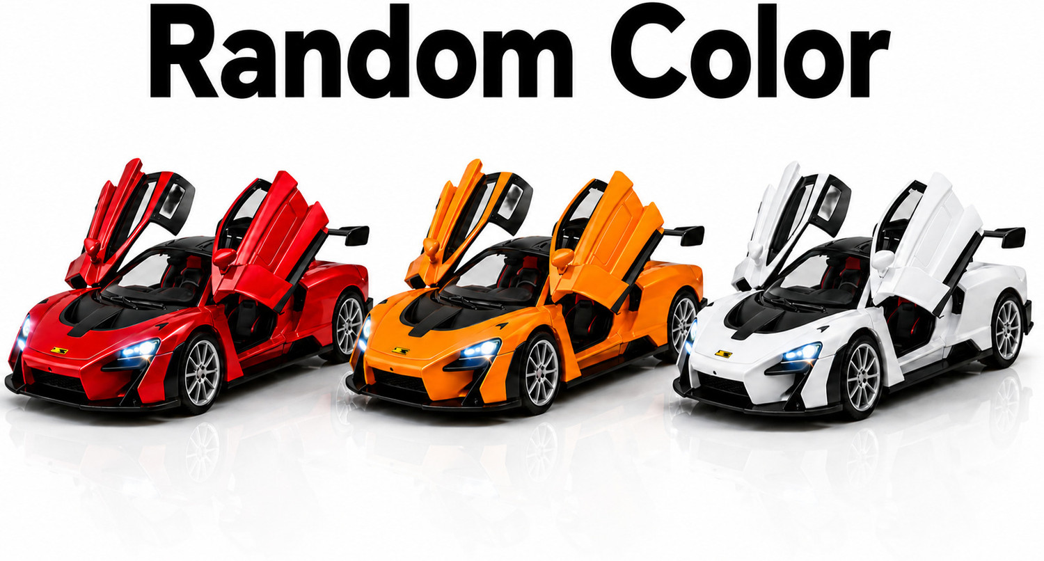 Image of crezor toys McLaren Senna 1:36 Scale Die Cast Metal Pullback Toy Car with Light & Sound