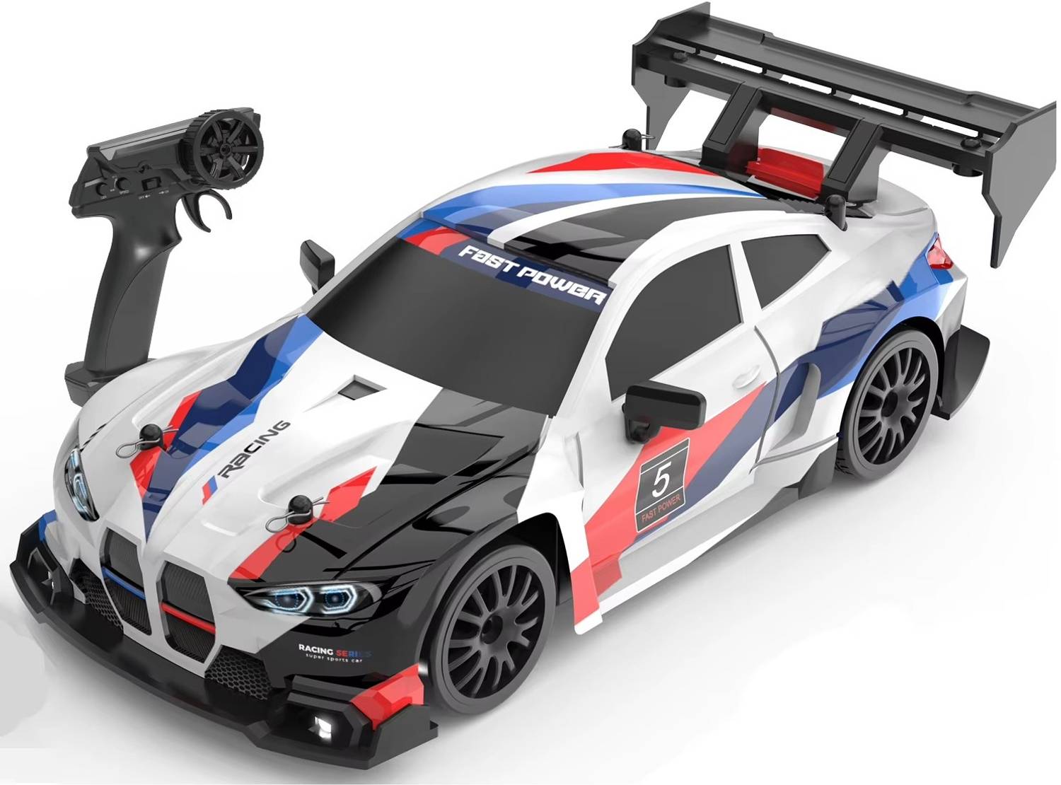 DWH 4WD High-Speed RC Drift Car with LED Lights - Image 2