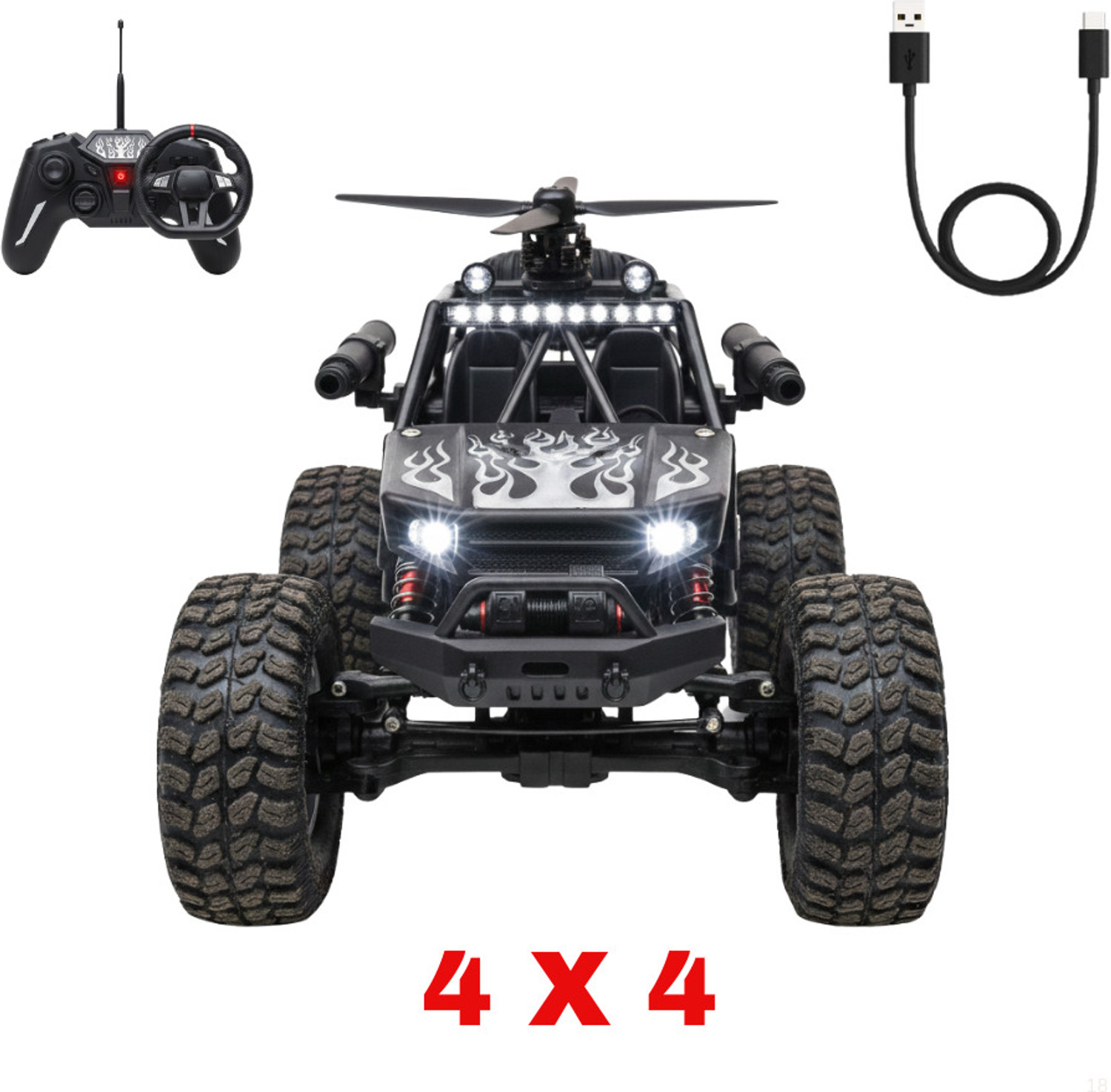 Image of RG TRADERS Remote Controlled Rock Crawler RC Monster Truck- 4 Wheel Drive 05