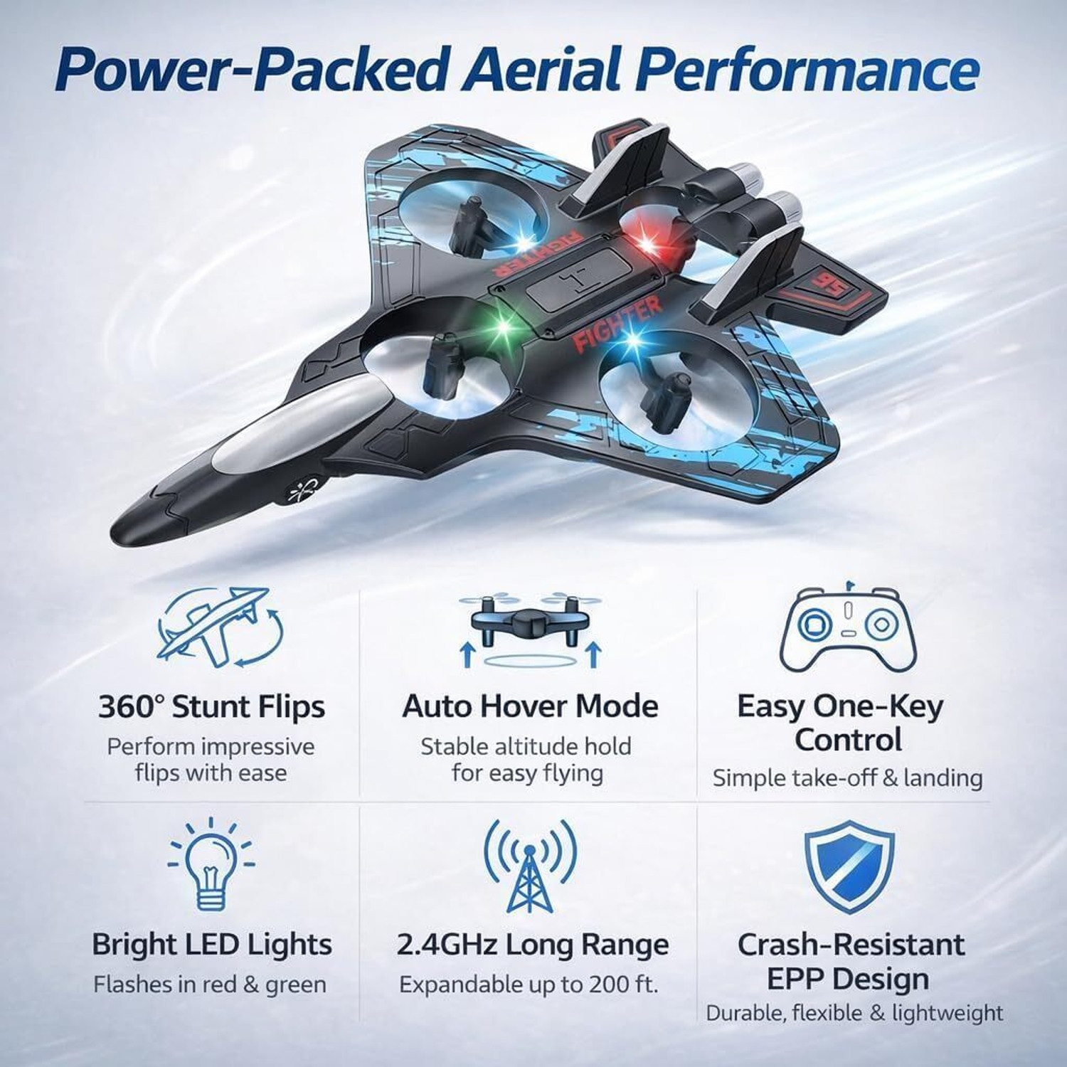 Image of SSE Toy RC Fighter Airplane| Plastic | Rechargeable Remote Control Aeroplane for Kids