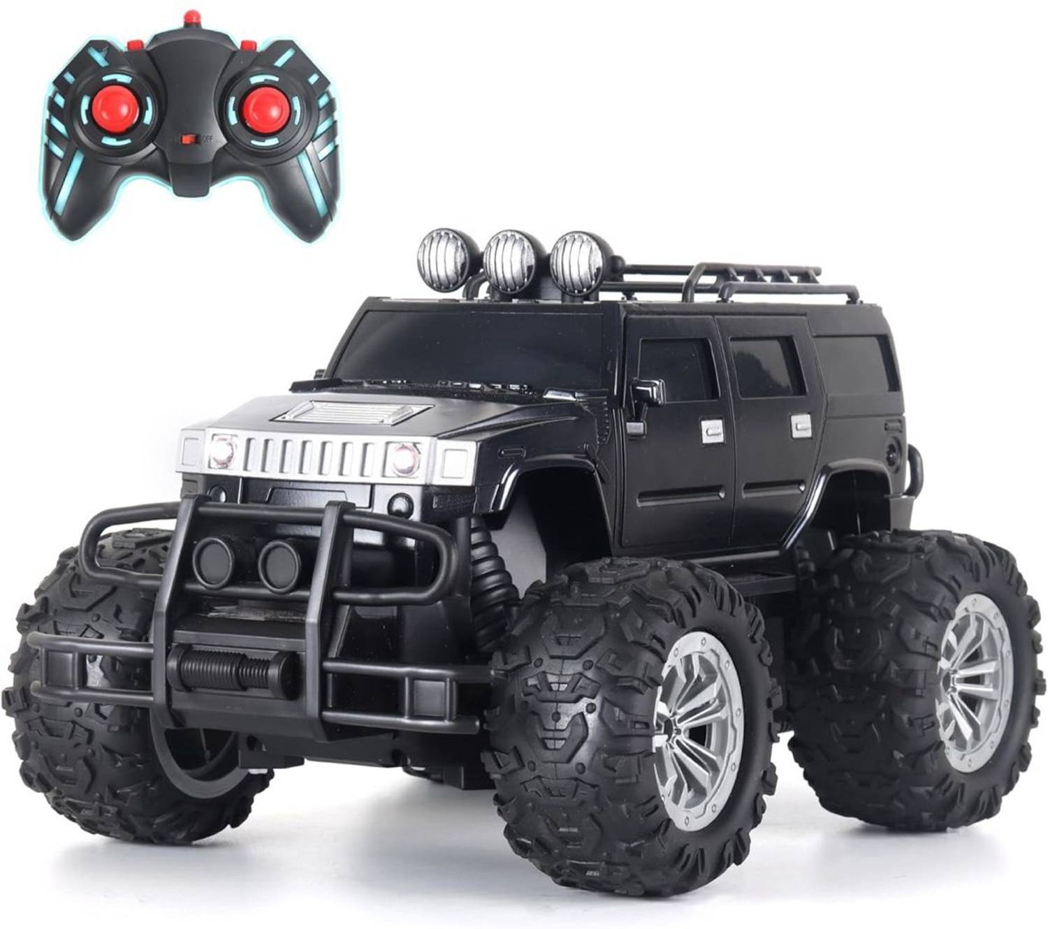 ASHOOJATEX Remote Control Car Headlight Modes Lithium Battery C-Type Charging Black