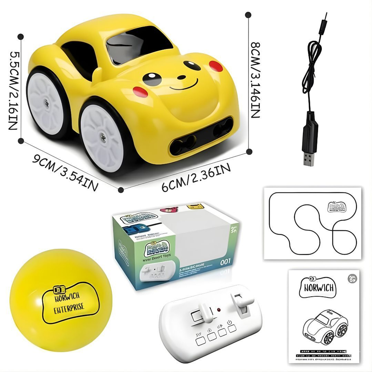 Image of NORWICH ENTERPRISE Mini RC Intelligent Sensor Stunt Car Toy for Kids 288