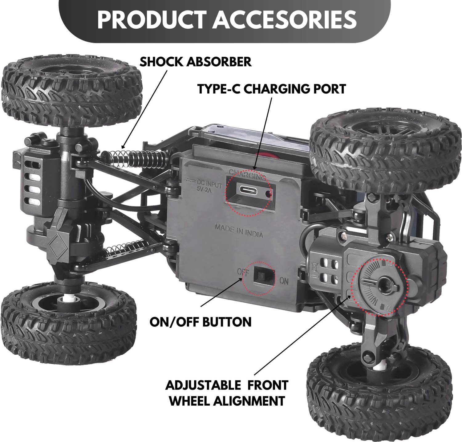 KidsBug Modern Rock Crawler 1:18 4WD 2.4 Ghz Rally Car - Image 2
