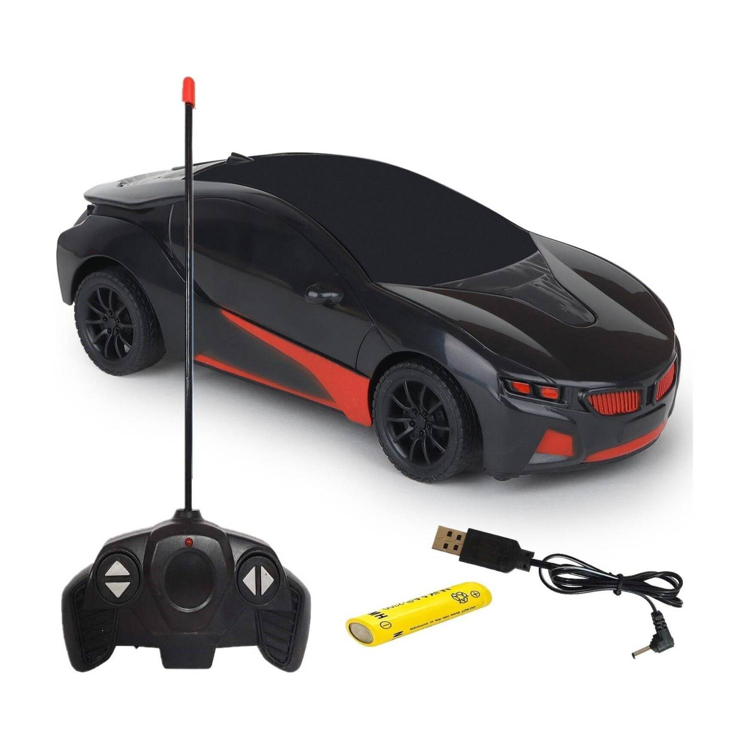 CADDLE & TOES 3D Lightning RC Car Black - Image 1