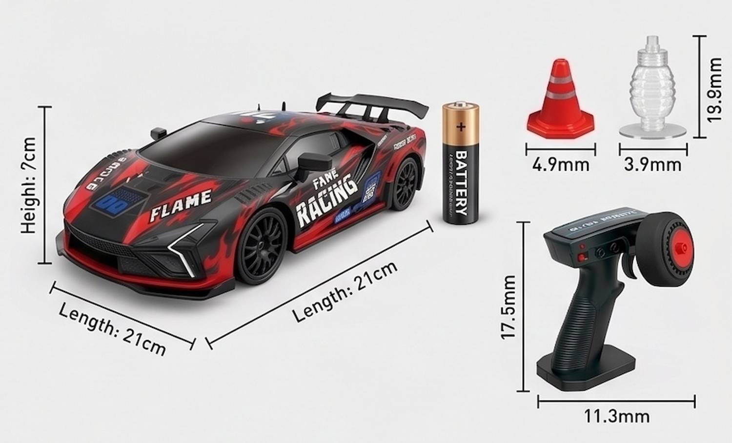 SSE 15KM/H Rechargeable Drift RC Car - Image 3