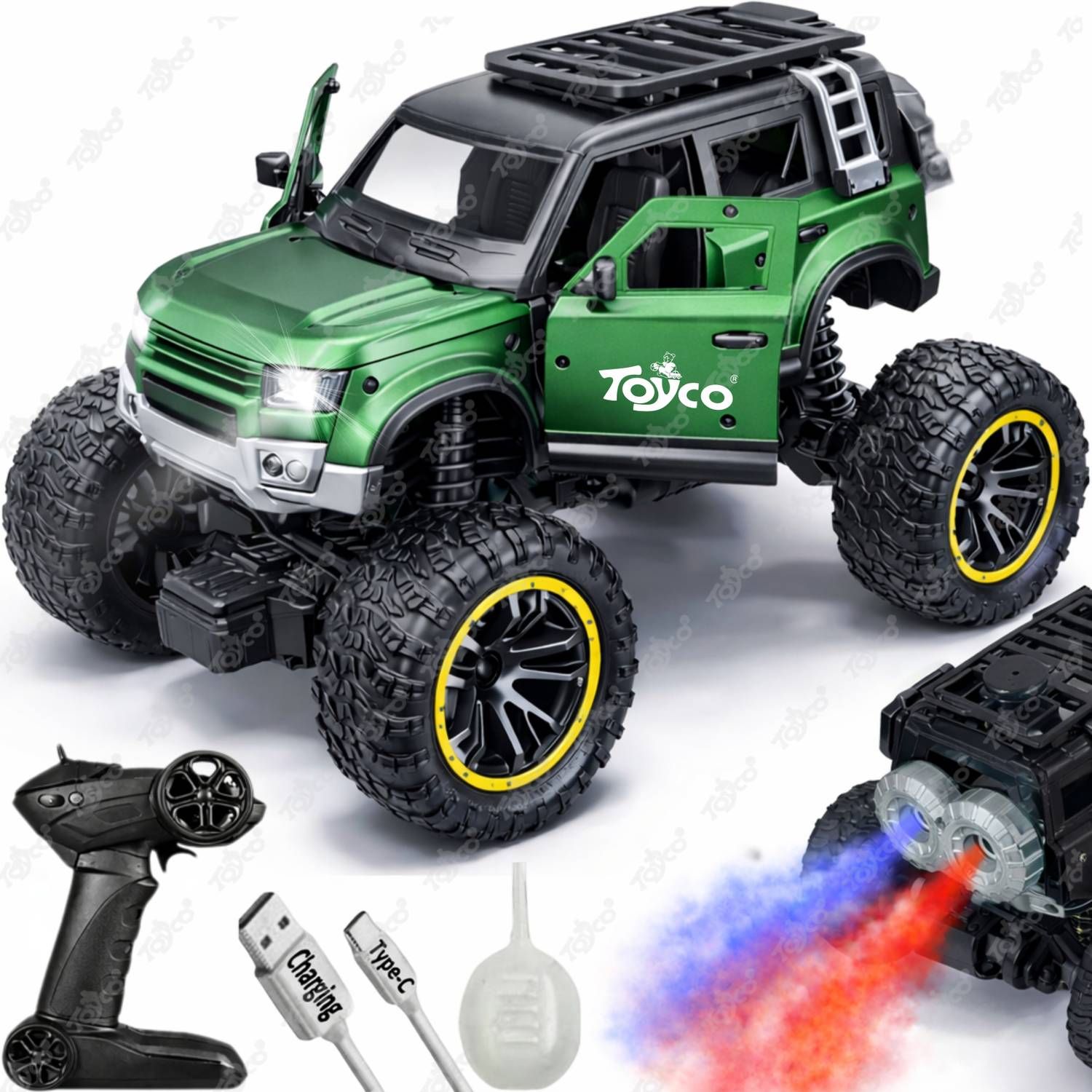 Toyco 2.4GHz Offroad Monster Rock Crawler Remote Car - Image 1